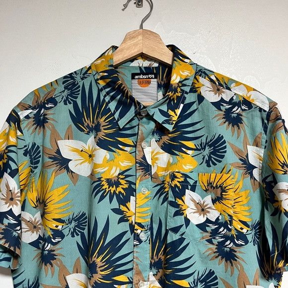 Other ambsn FRAWL Hawaiian Shirt - 100% Cotton Tropical Print Size US M / EU 48-50 / 2 - 4 Thumbnail