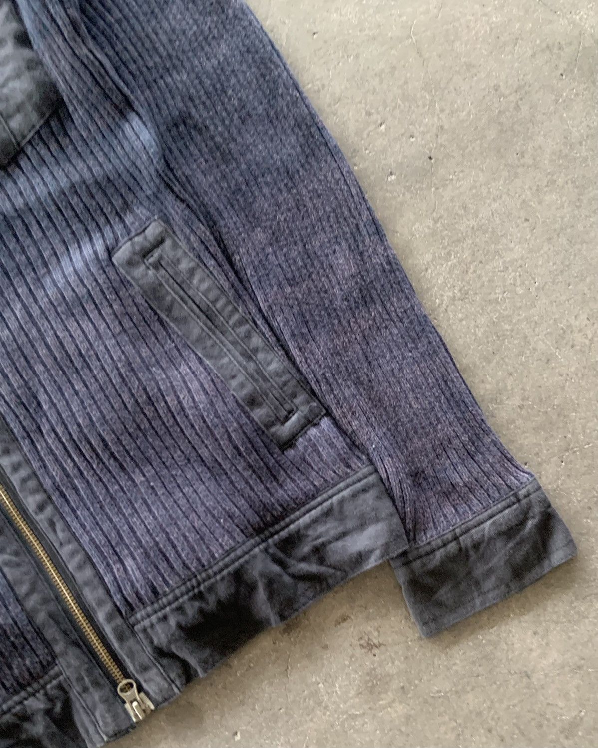 If Six Was Nine 2000s Spinash ifsixwasnine lgb Waxed Knit Zip Up Size US L / EU 52-54 / 3 - 4 Thumbnail