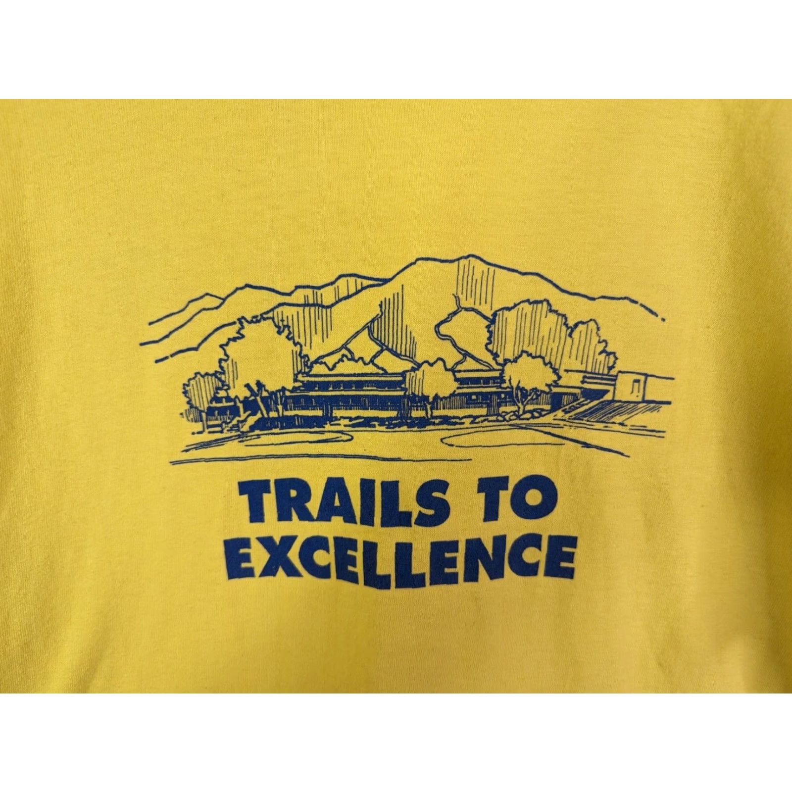 Hanes VINTAGE Hanes Beefy-T Shirt L Mens Yellow 100% Cotton Short Sleeve Crew Neck Graphic Tee USA Racing 80s 90s Beltsander Size US L / EU 52-54 / 3 - 2 Thumbnail