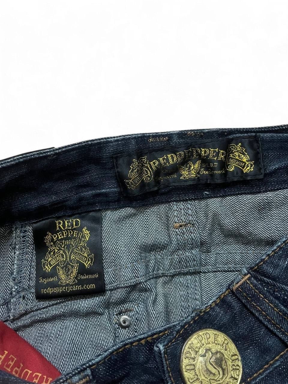 Tornado Mart Flare Jeans redpepper stud distressed low rise buckleback Size US 28 / EU 44 - 14 Thumbnail