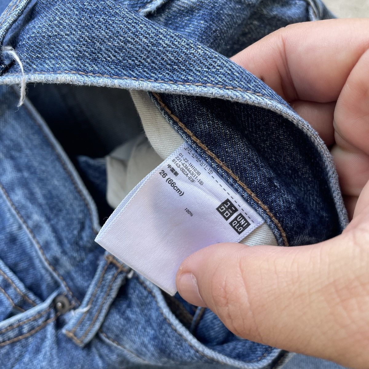 Japanese Brand W28💥 Vintage Japanese Uniqlo x U Faded Denim Pants Jeans Size US 28 / EU 44 - 7 Thumbnail