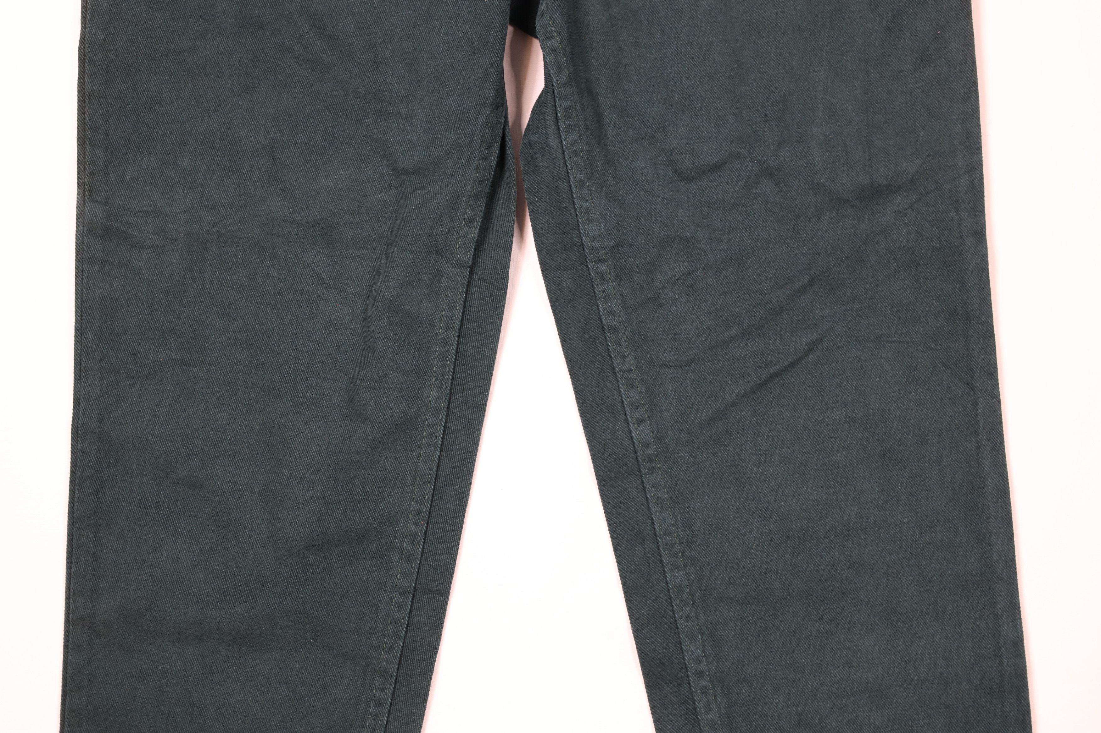 Lee × Vintage Deadstock Vintage 90s Lee Fit Tapered Leg Jeans Green USA Size 34" / US 12 / IT 48 - 3 Thumbnail
