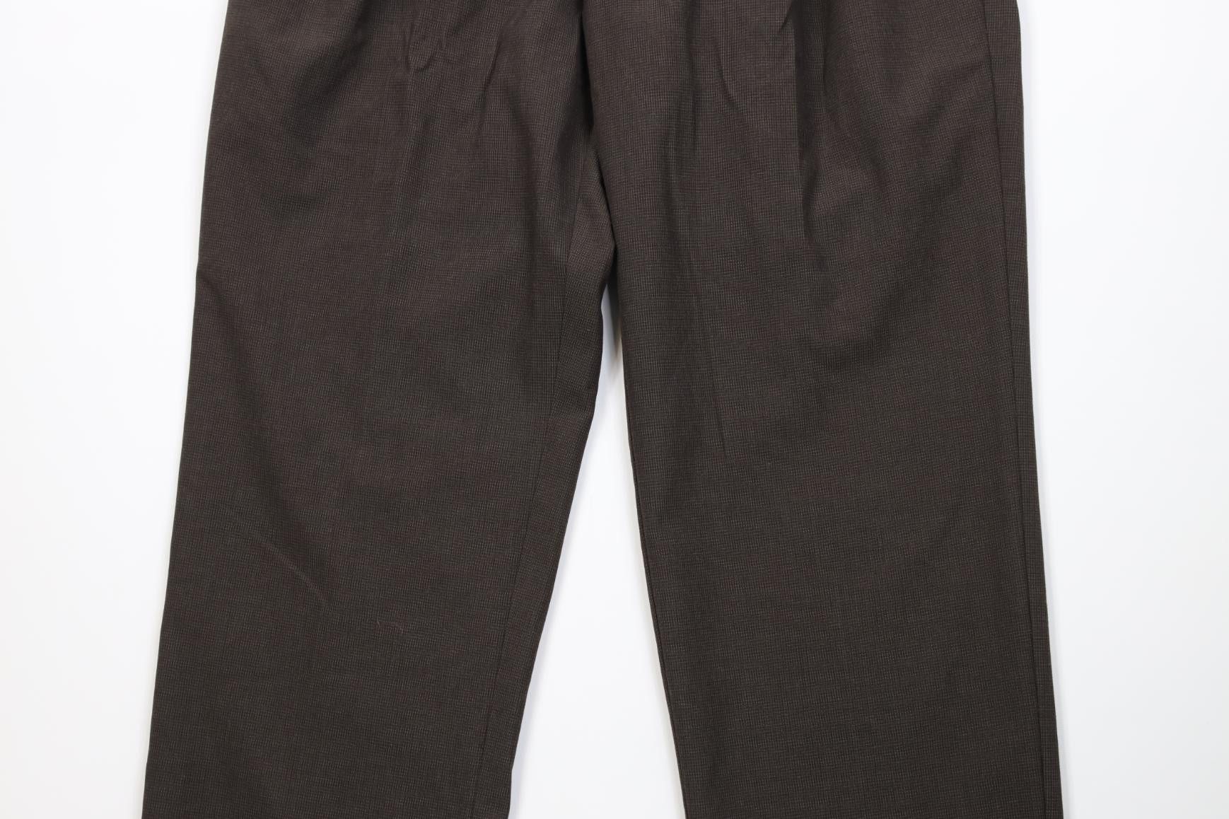 Levi's Vintage Y2K 2005 Levis Knit Wide Leg Chino Pants Brown Plaid Size US 34 / EU 50 - 3 Thumbnail
