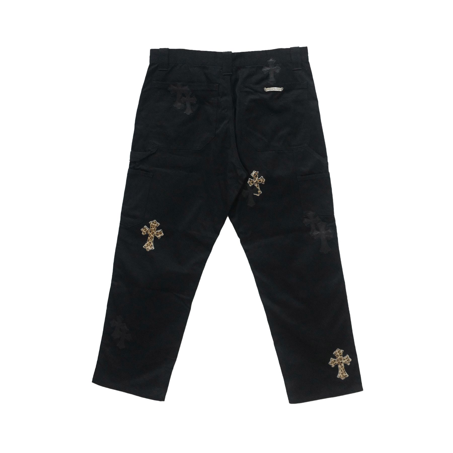Chrome Hearts Chrome Hearts Leopard Black Cross Leather Patch Jeans Size US 36 / EU 52 - 2 Thumbnail