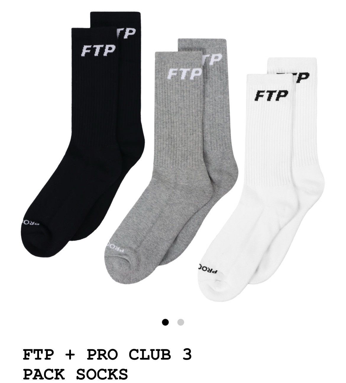Fuck The Population FTP PROCLUB 3 pack socks Size ONE SIZE - 1 Thumbnail