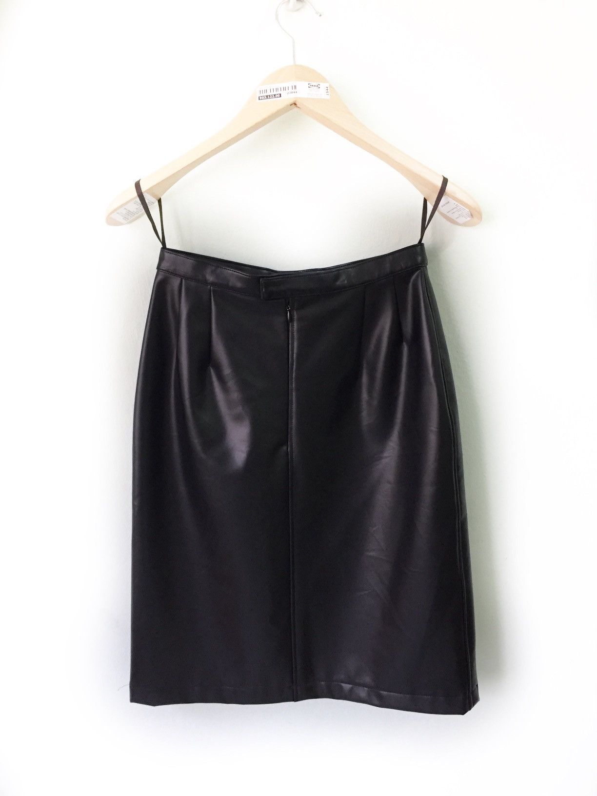 Comme des Garcons Homme Plus Hanae Mori x Comme des Garçons Black Faux Leather Skirt Size 26" / US 2 / IT 38 - 3 Thumbnail