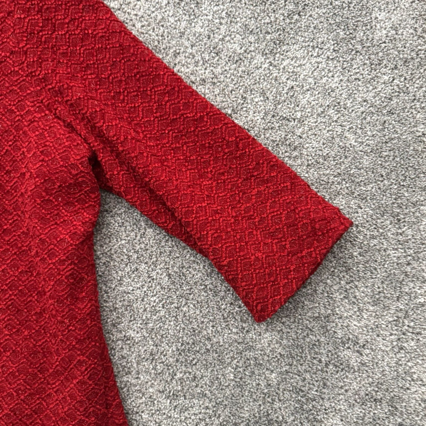 Vintage VINTAGE 90s Y2K Womens Blazer 18 Party Valentines Day Festive Sparkly Metallic Red Aluminum Size XXL / US 16-18 / IT 52-54 - 3 Thumbnail