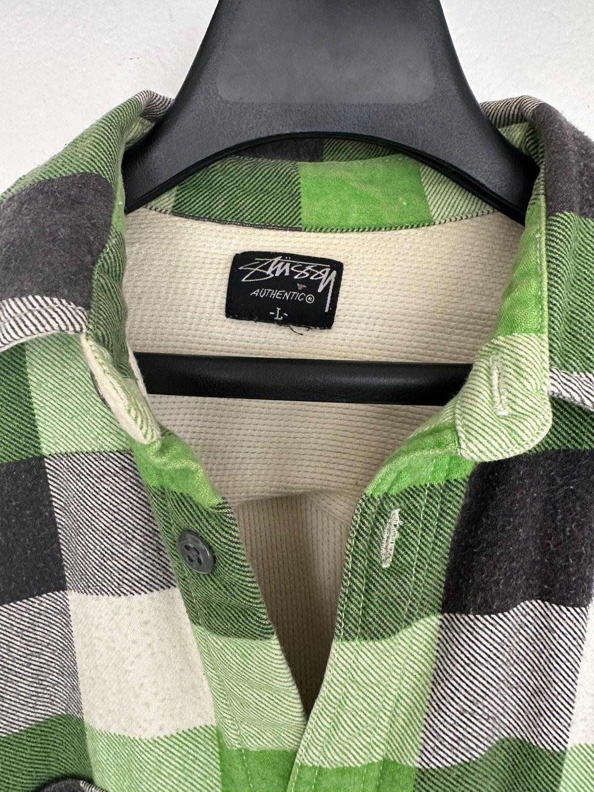 Stussy Green Stussy Thermal Lined Flannel Size US L / EU 52-54 / 3 - 3 Thumbnail