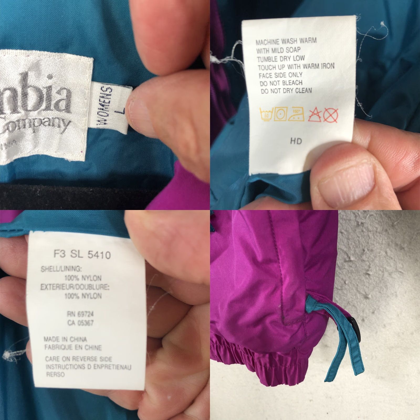 Vintage VINTAGE Columbia Jacket Womens Large Purple Windbreaker Neon Radial Sleeve Coat Size L / US 10 / IT 46 - 8 Thumbnail