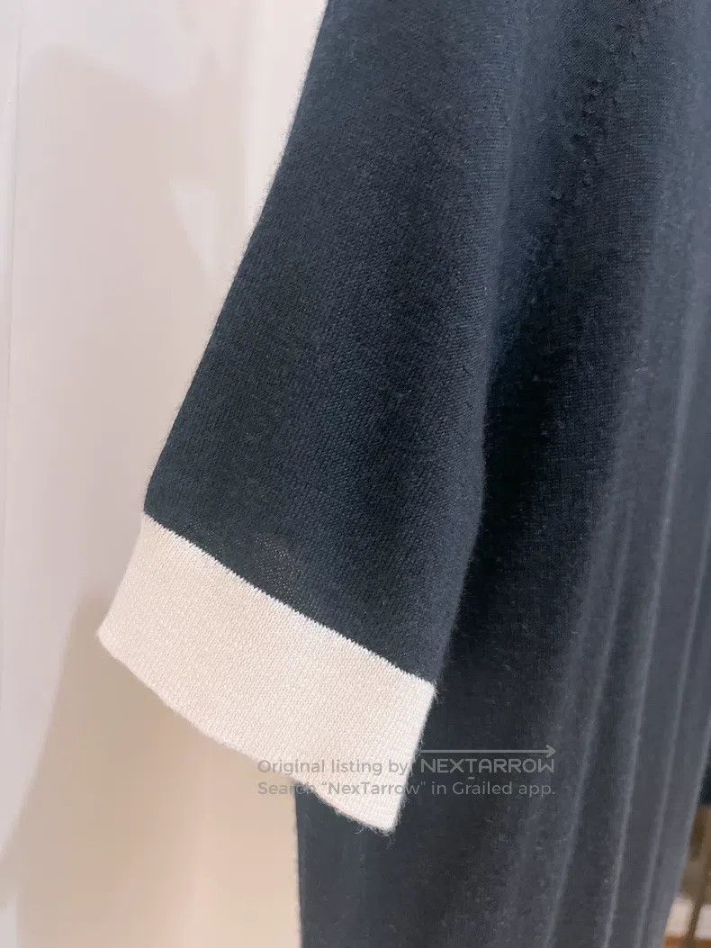 Hermes Hermes Black and White Monogram Heart Saddle Knit Short Sl Size XS / US 0-2 / IT 36-38 - 5 Thumbnail