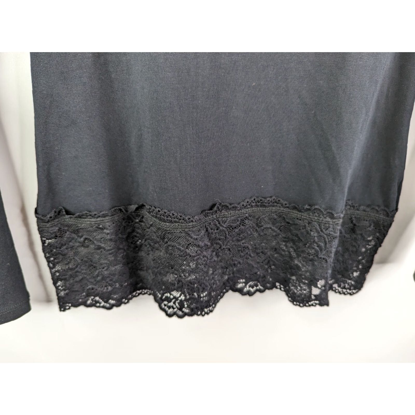 Vintage Sundance Blouse Shirt Womens PXS Turtleneck Long Sleeve Black Lace Trim Elan Floral Vintage No Size XS / US 0-2 / IT 36-38 - 4 Thumbnail