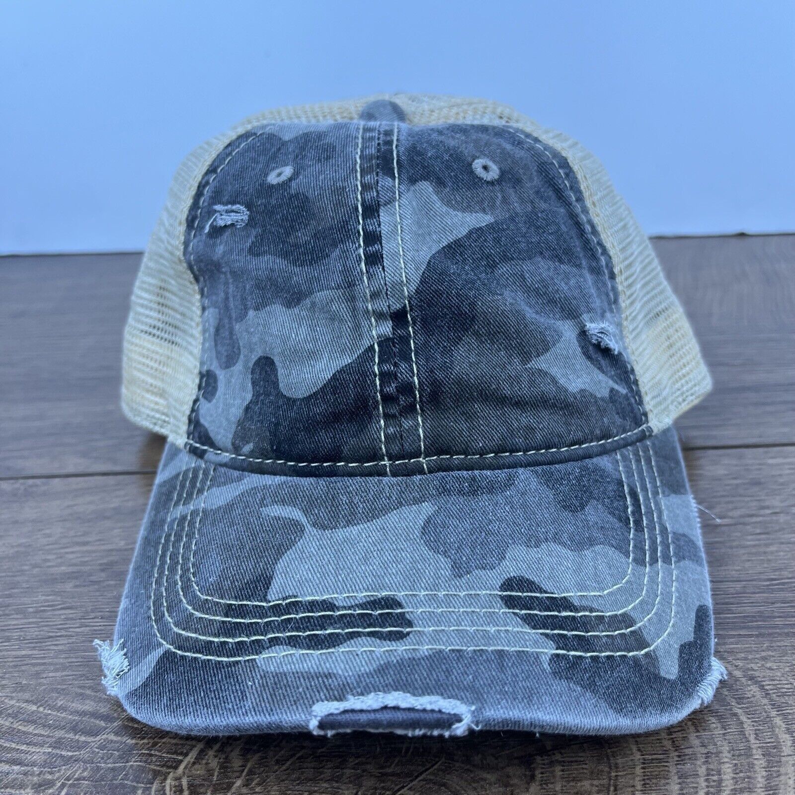 Other CAMO Hunting Hat Gray Green Adjustable Hat Camo Adjustable H Size ONE SIZE - 2 Thumbnail