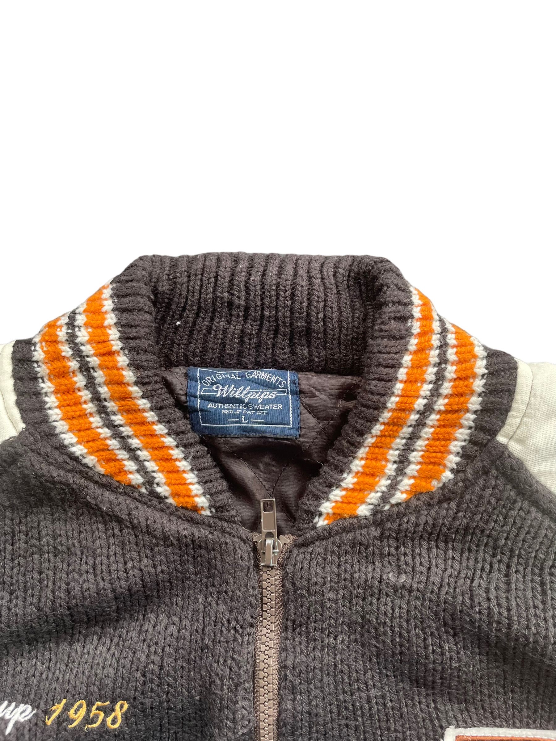 Japanese Brand Willpips Knitwear Varsity Jacket Size US L / EU 52-54 / 3 - 4 Thumbnail