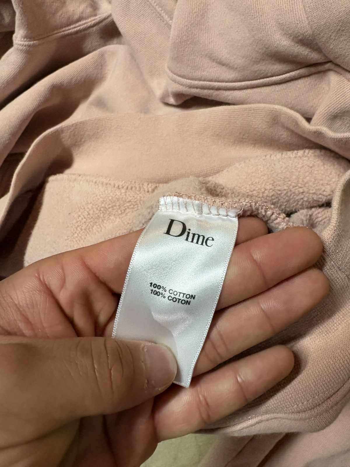Dime Dime Classic Small Logo Hoodie Boxy Oversized Old Pink XL Size US XL / EU 56 / 4 - 5 Thumbnail