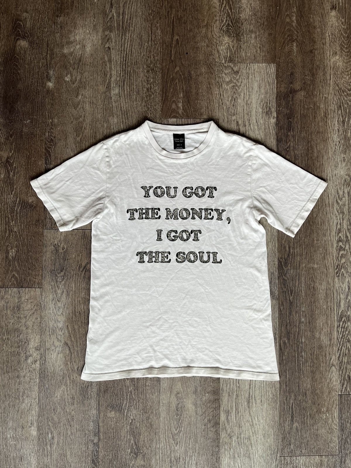 image of Number N Ine Number (N)Ine Fw03 “You Got The Money, I Got The Soul” Tee in White (Size Medium)