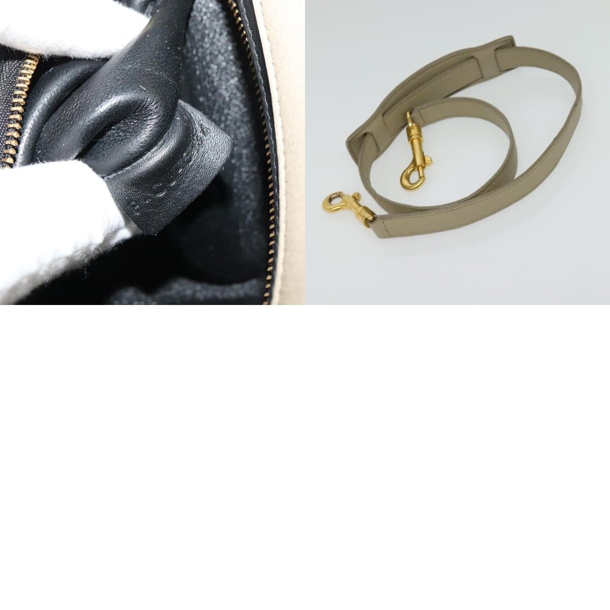 Celine CELINE Trapeze Hand Bag Leather Beige Gold Size ONE SIZE - 13 Thumbnail
