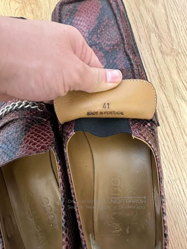 Martine Rose Martine Rose Square-toed loafers with red snake pattern Size US 9 / EU 42 - 4 Thumbnail
