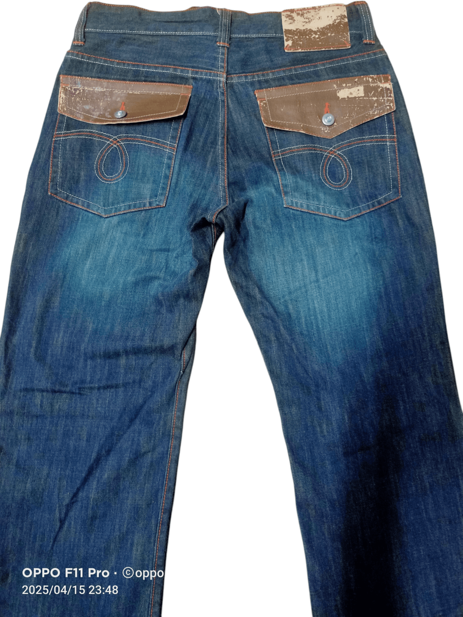 If Six Was Nine × Le Grande Bleu (L.G.B.) Wild Khakis Flare Denim Loose Rise Size US 31 - 4 Thumbnail