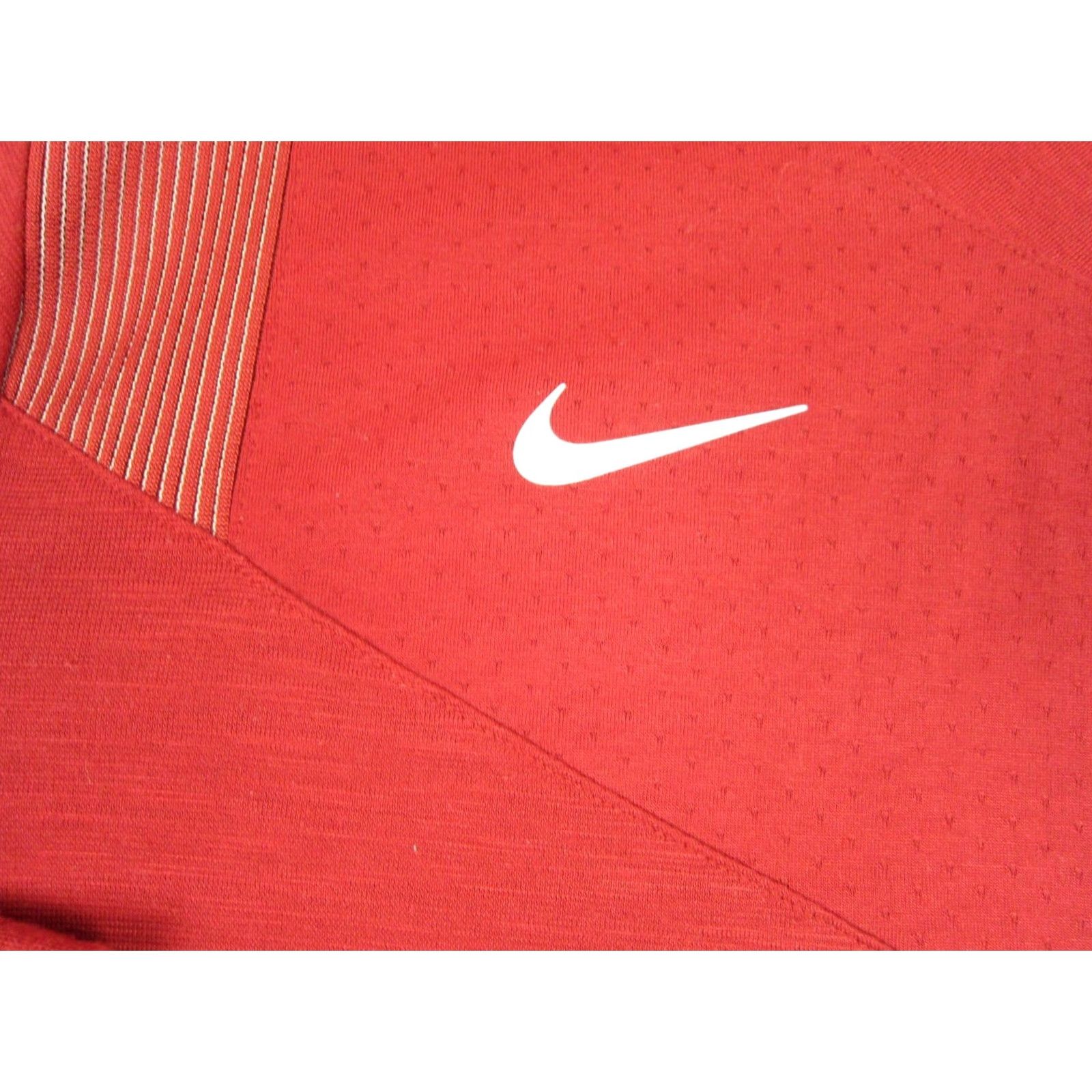 Nike VINTAGE Nike Dri-FIT Shirt Mens L Red 90s Nike Shirt Long Sleeve Gym Size US L / EU 52-54 / 3 - 4 Thumbnail