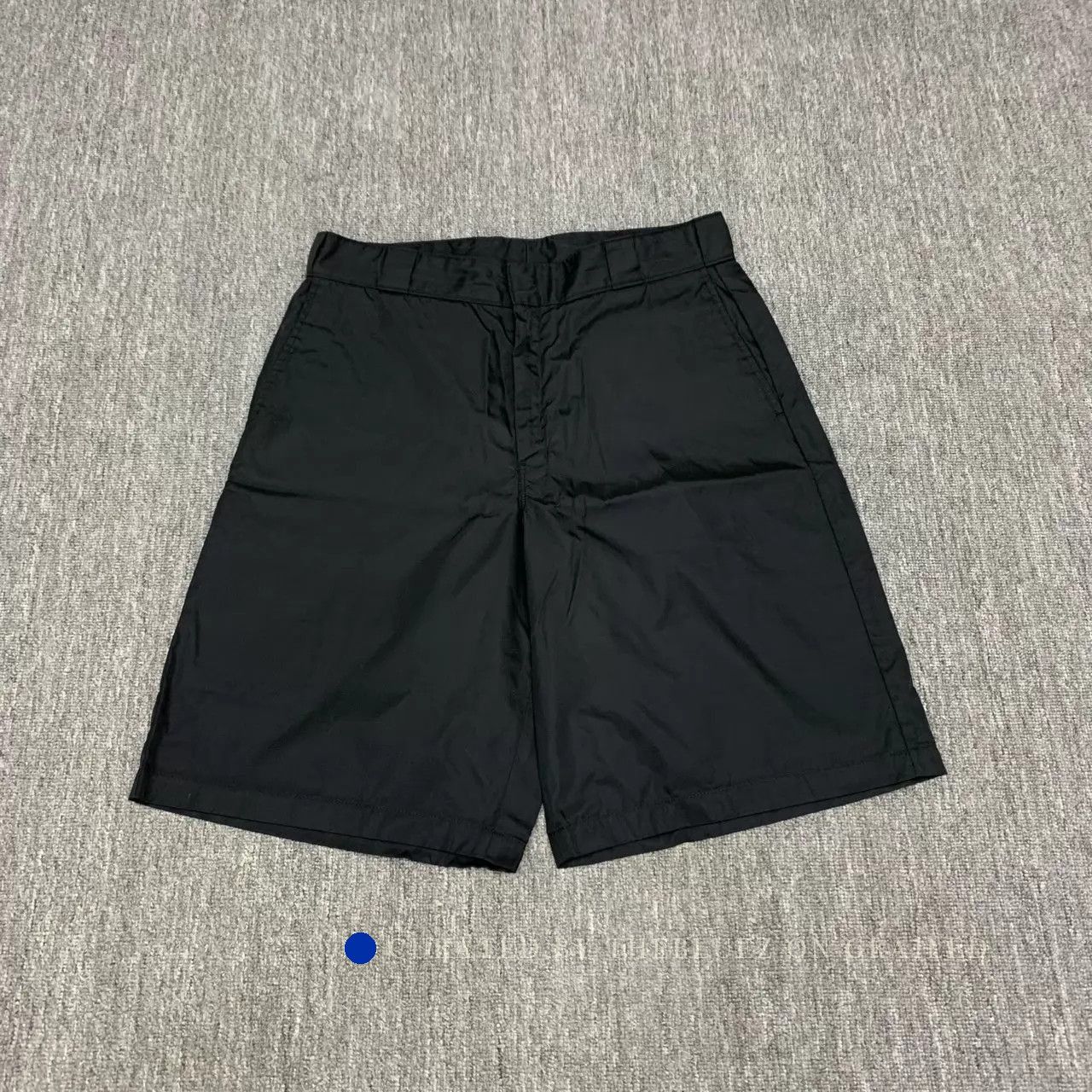 Prada Sleek Black Triangle Logo Nylon Shorts Size US 32 / EU 48 - 1 Thumbnail