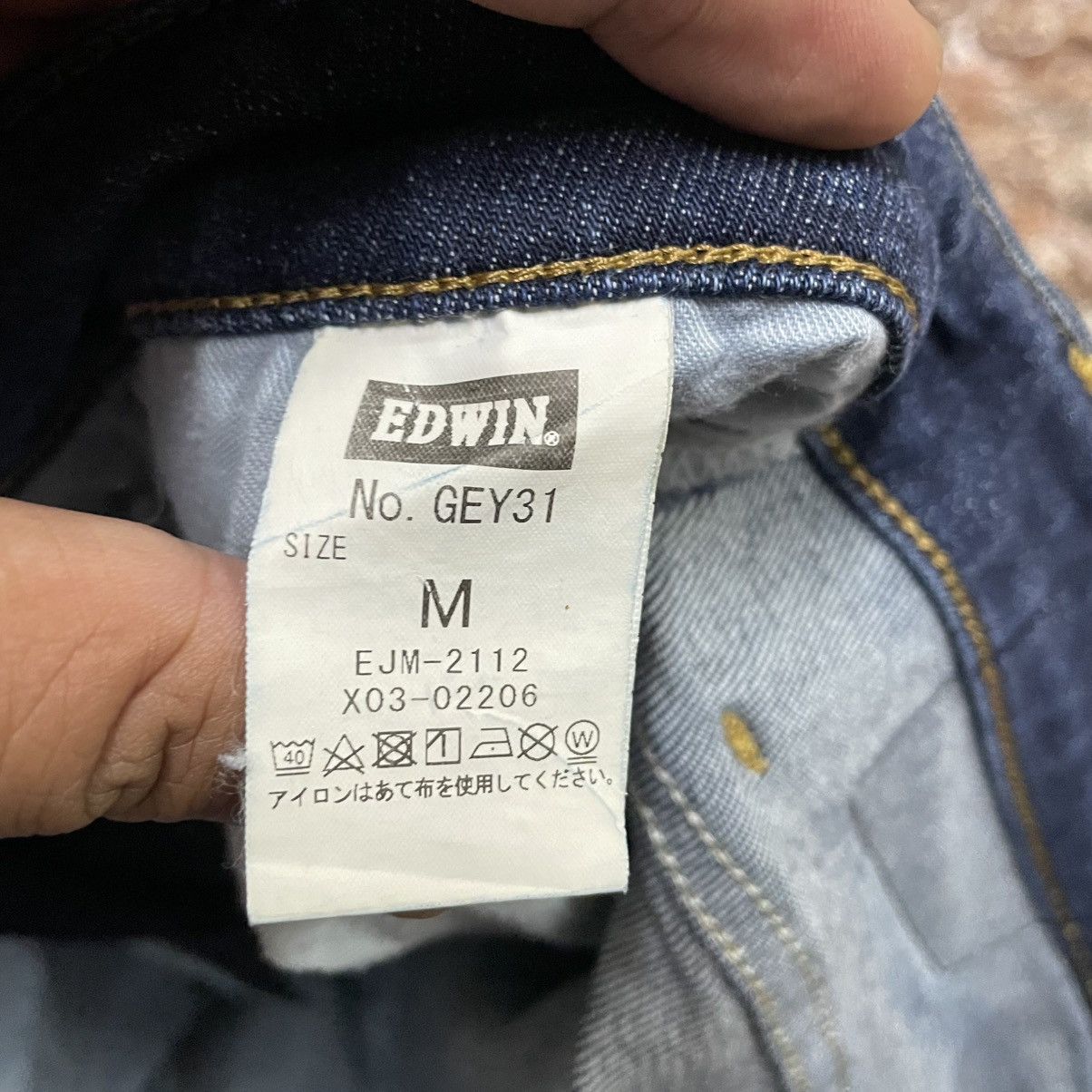 Edwin 🔥Vintage Edwin Black Tab Stoned Washed Distress Flare Jeans Size US 31 - 13 Thumbnail