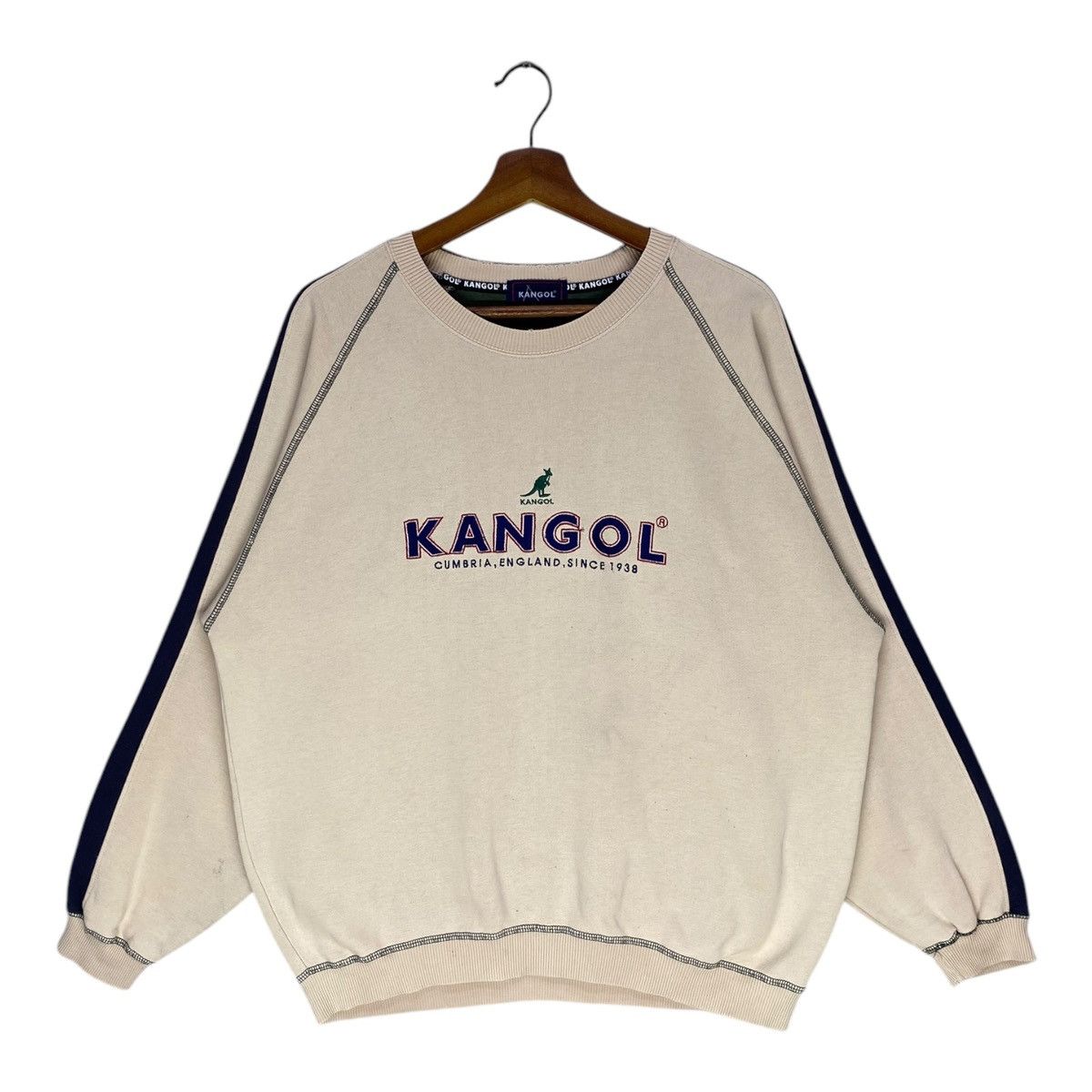 Kangol Vintage Kangol Sweatshirt Spellout Embroidery Jumper Size US L / EU 52-54 / 3 - 1 Thumbnail