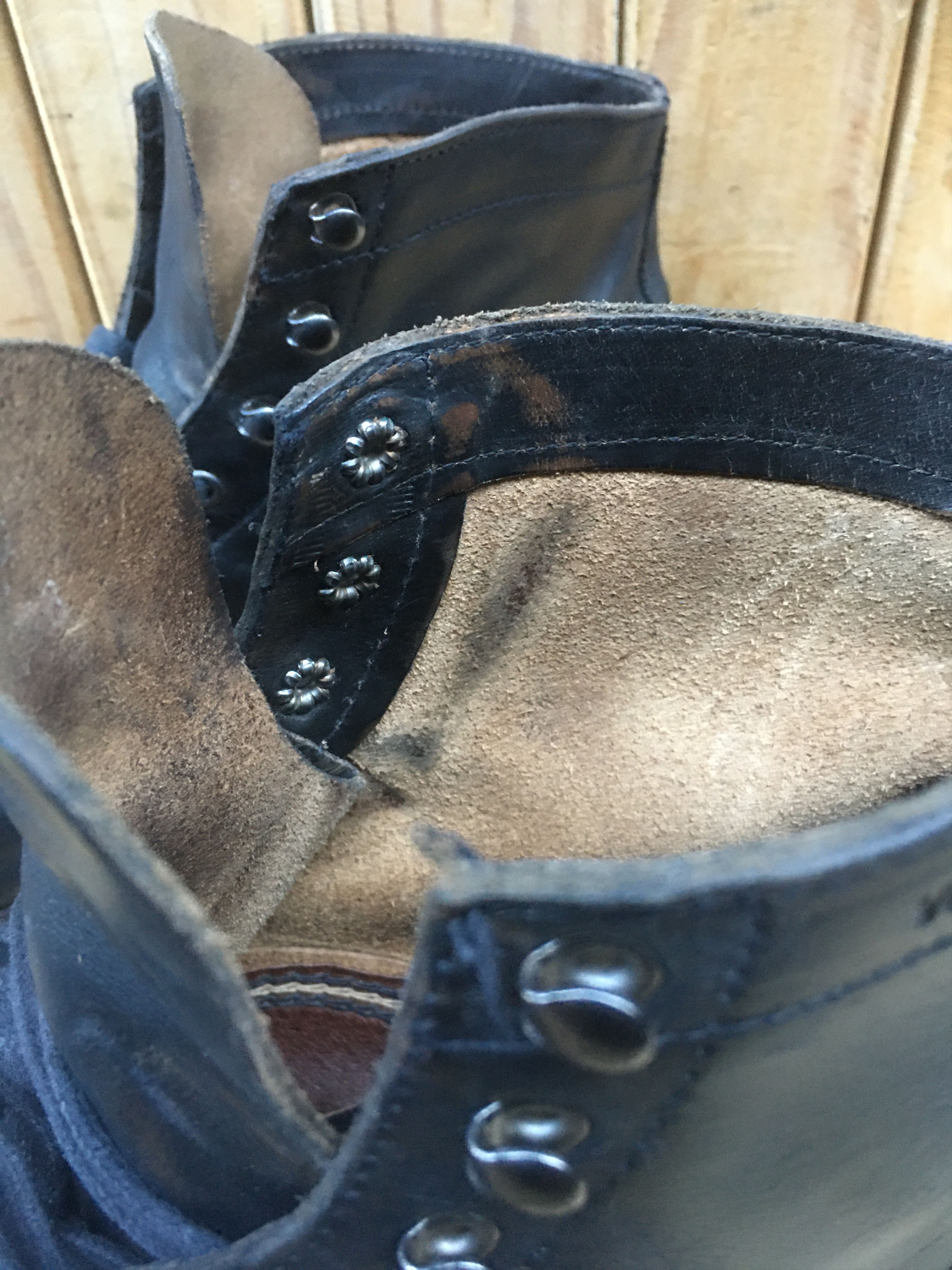 wolverine 1000 miles black leather boots sz US 12 D