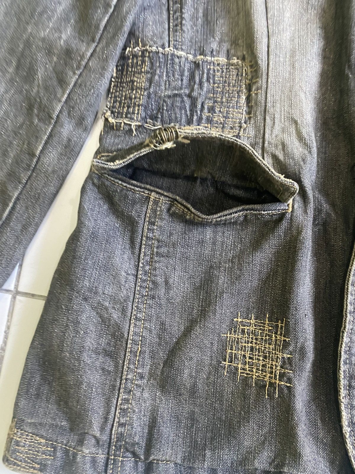 In The Attic Vintage In the attic indigo patwork Tartan black Jacket Size L / US 10 / IT 46 - 10 Thumbnail