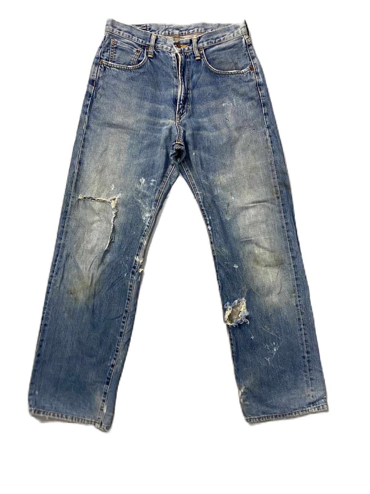 EDWIN 505 SELVEDGE DISTRESS DESIGN GRUNGE STYLE