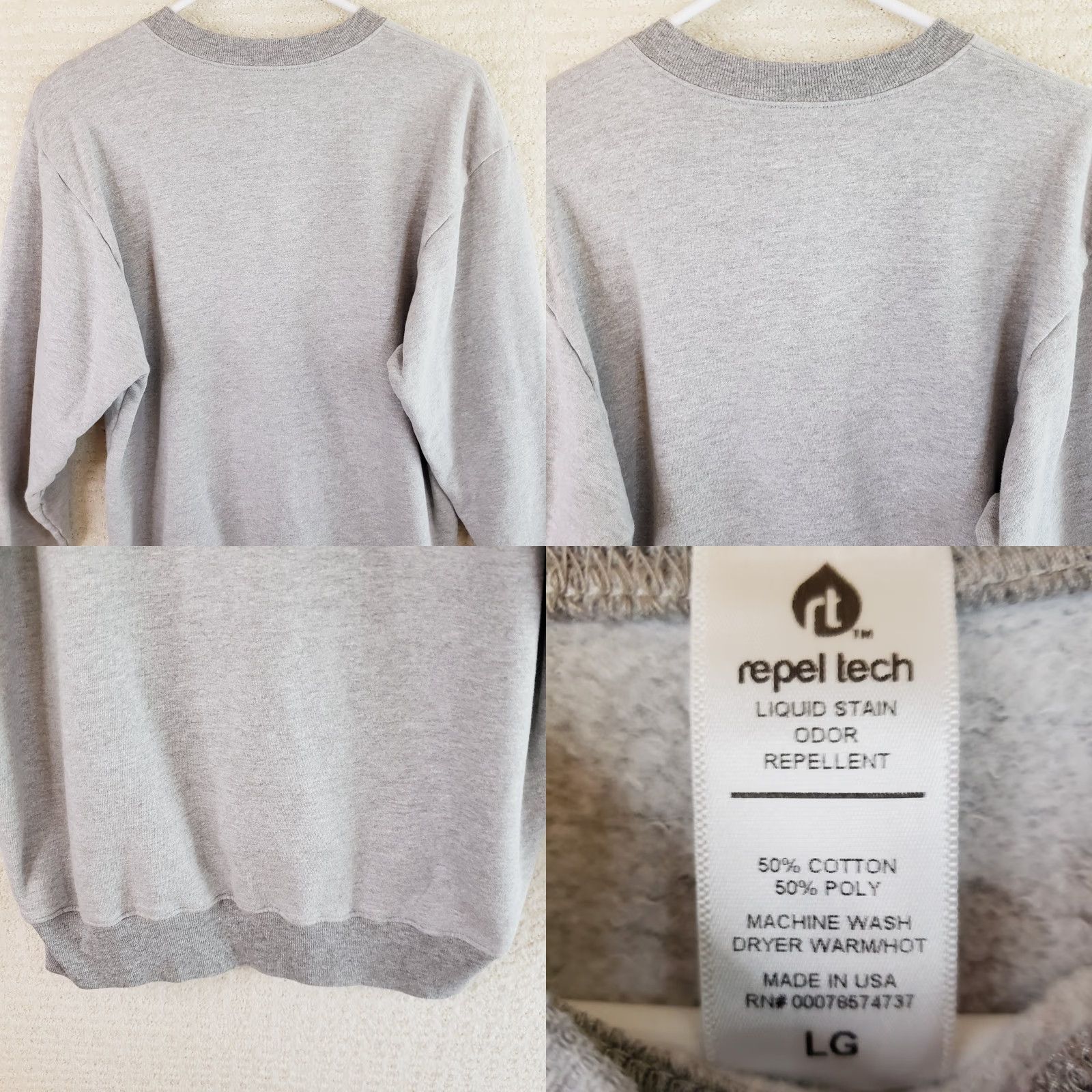 Vintage VINTAGE USMC Sweatshirt Women's Large Gray Emblem Front Military Logo 90s Womens L Gray Crew Neck Pullover Knit Cotton Long Sleeve Regular Fit Size L / US 10 / IT 46 - 8 Thumbnail