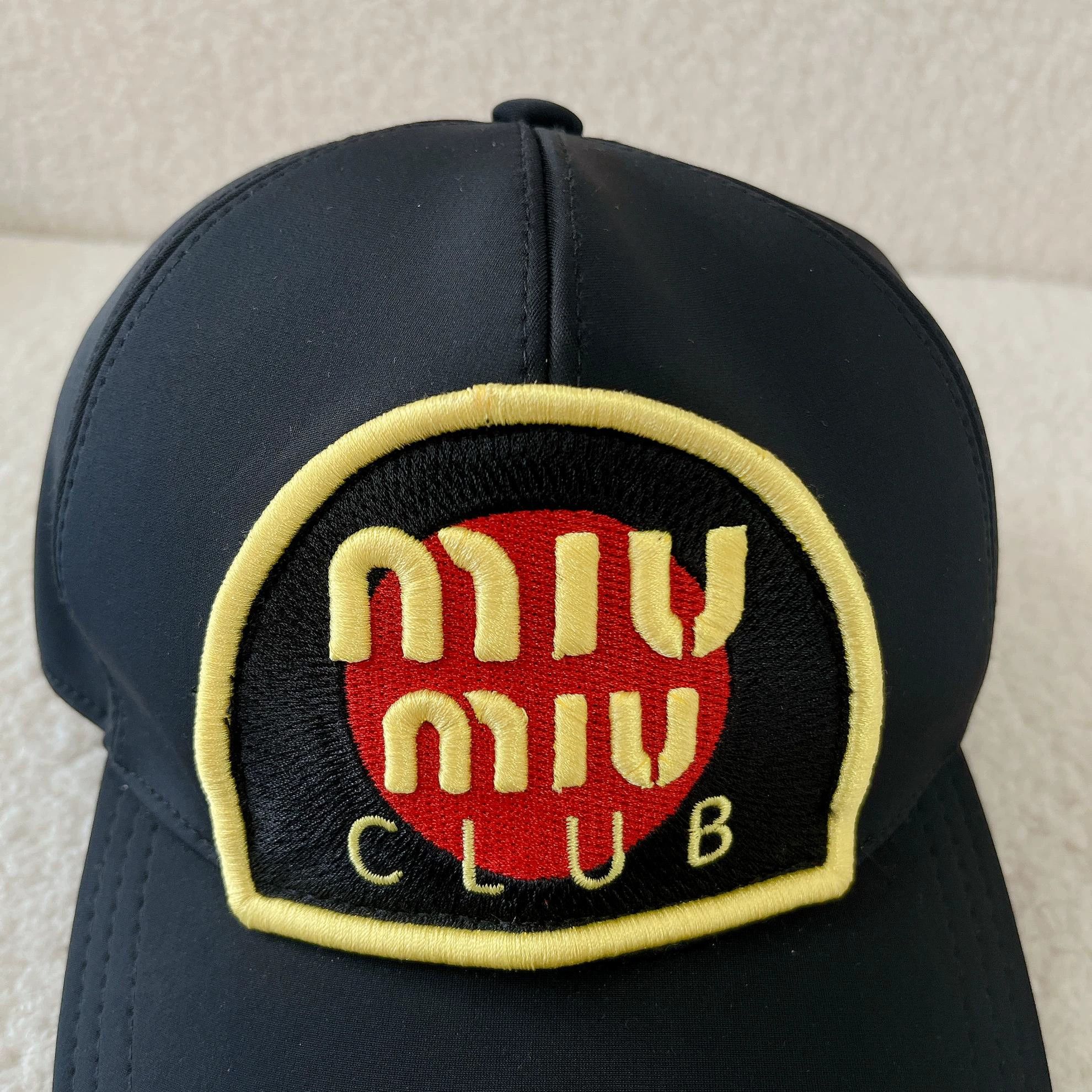 Miu Miu MIUMIU Black Logo Embroidered Baseball Cap Size ONE SIZE - 4 Thumbnail