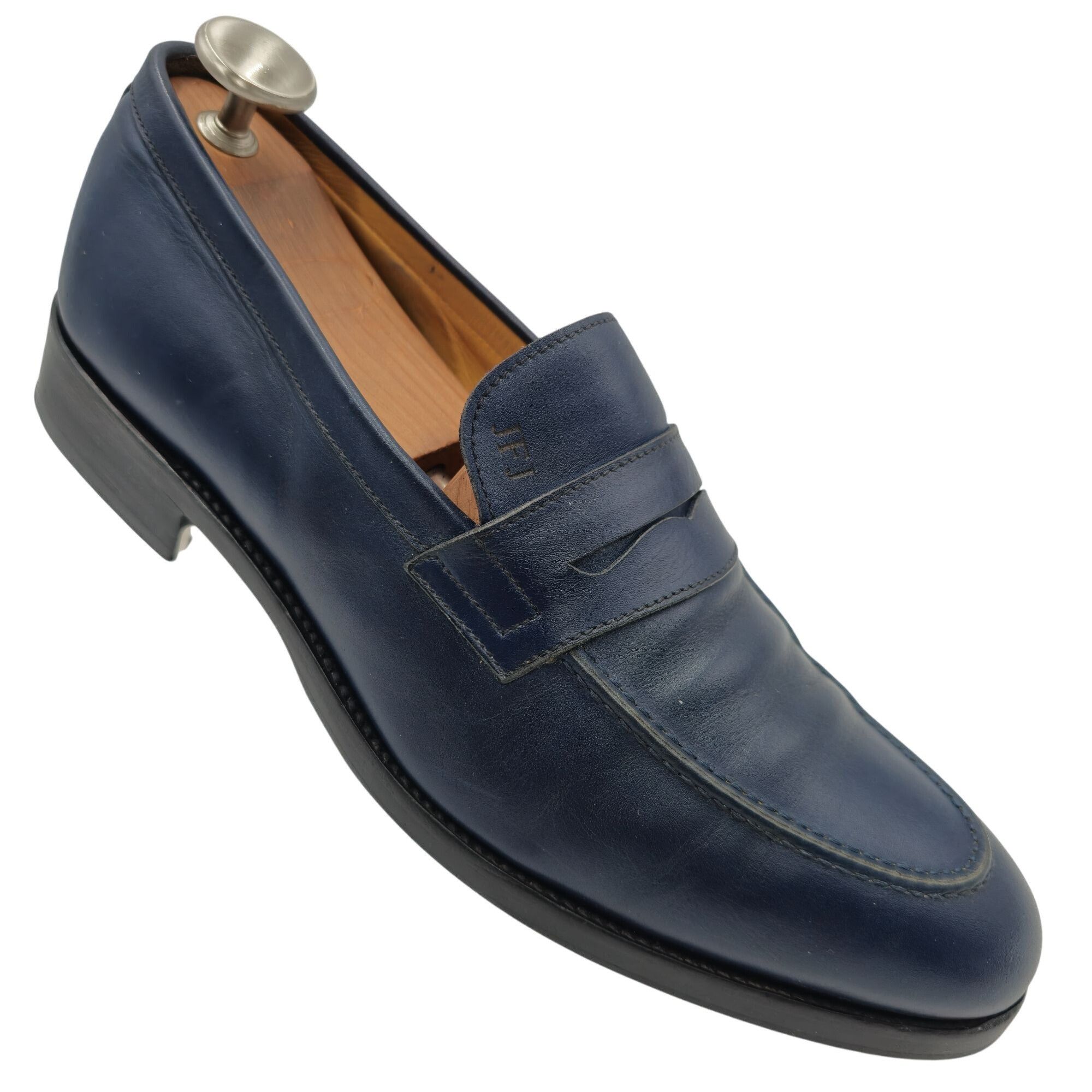 Other Gianni Gallucci Mens 11.5 / 44.5EU Navy Leather Dress Shoes Size US 11.5 / EU 44-45 - 1 Thumbnail