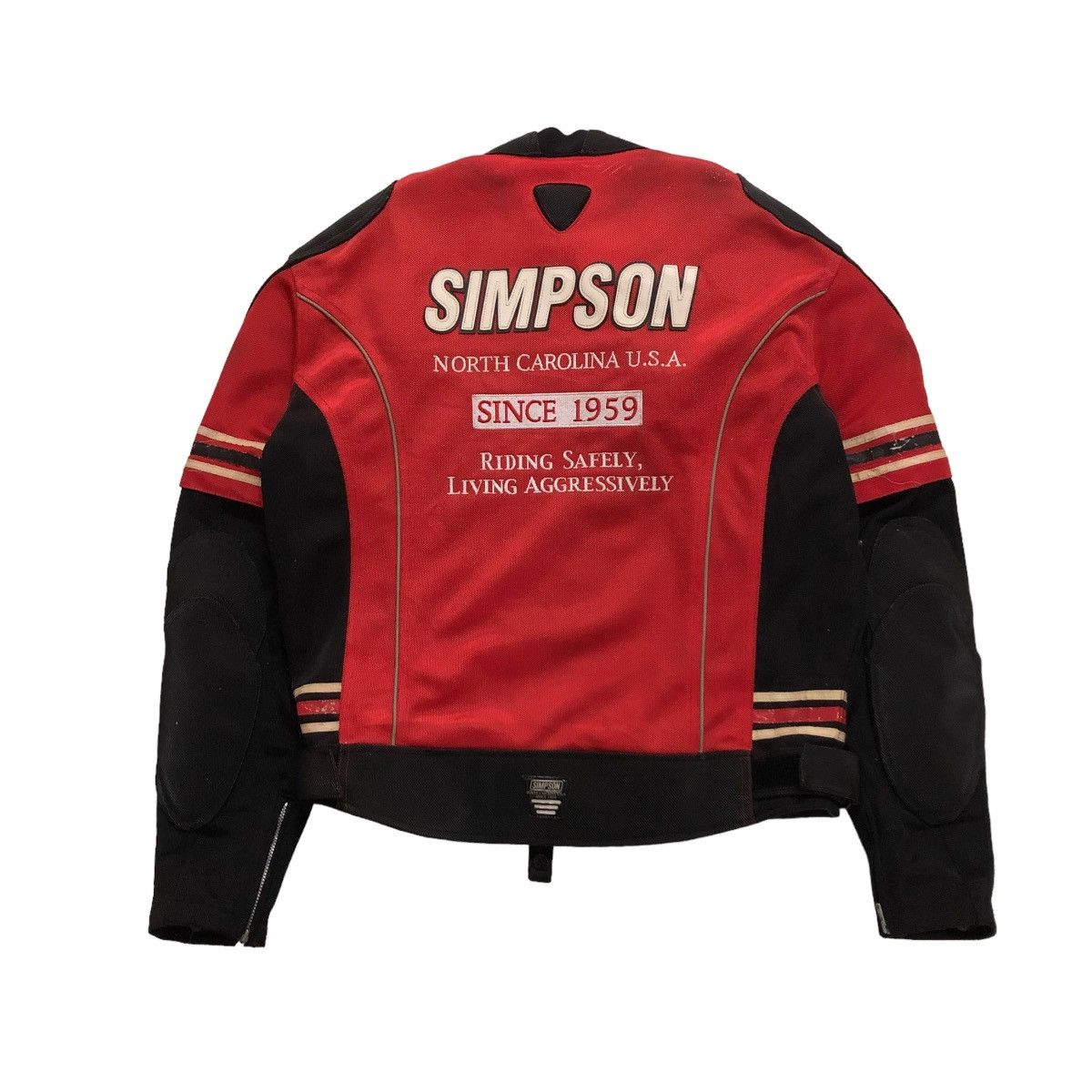 Japanese Brand 🔥VINTAGE BIKER JACKET RACING WEAR SIMPSON BIG LOGO Size US L / EU 52-54 / 3 - 2 Thumbnail
