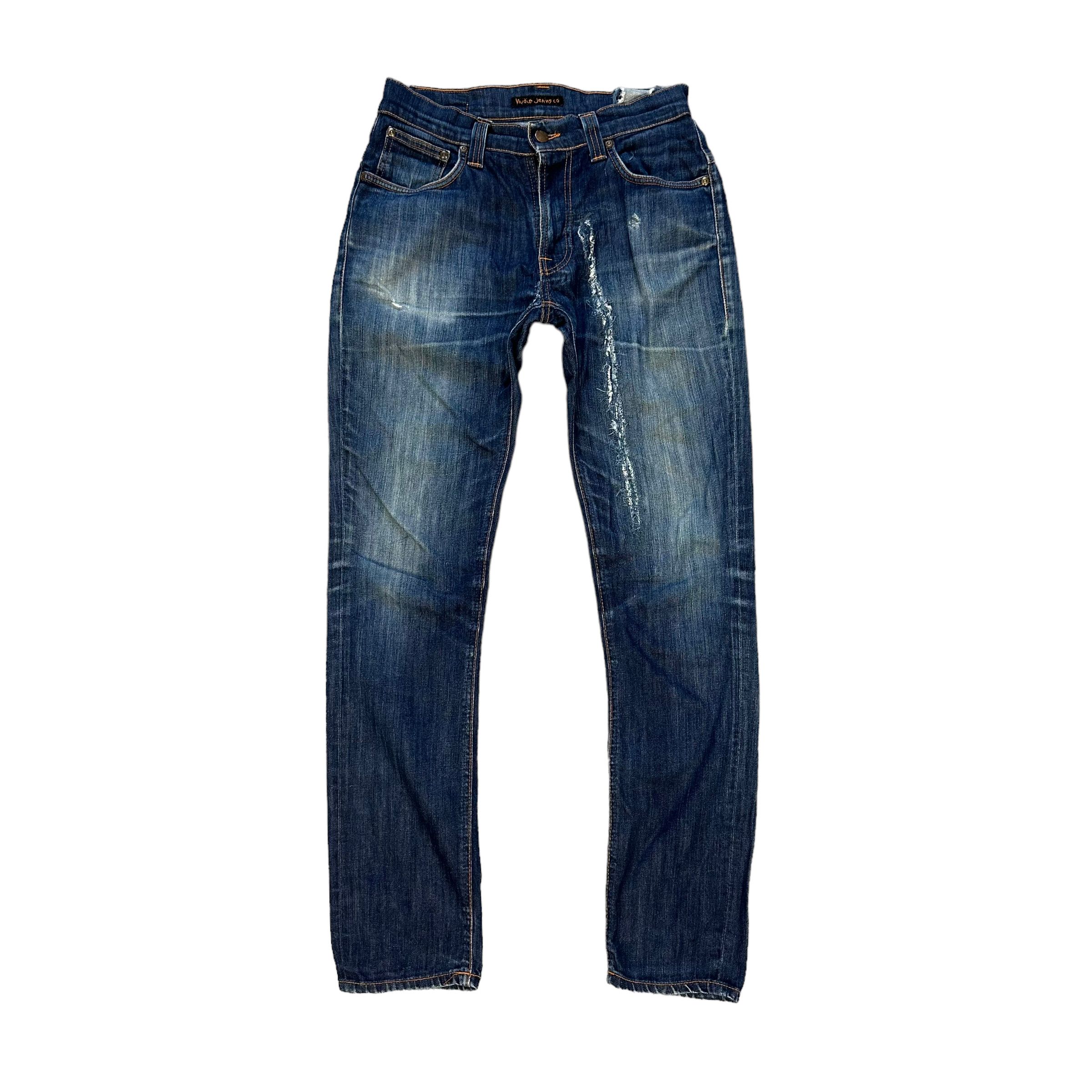 Japanese Brand TRASHED🔥 NUDIE JEANS DENIM PANTS #7463-147 Size US 30 / EU 46 - 1 Thumbnail