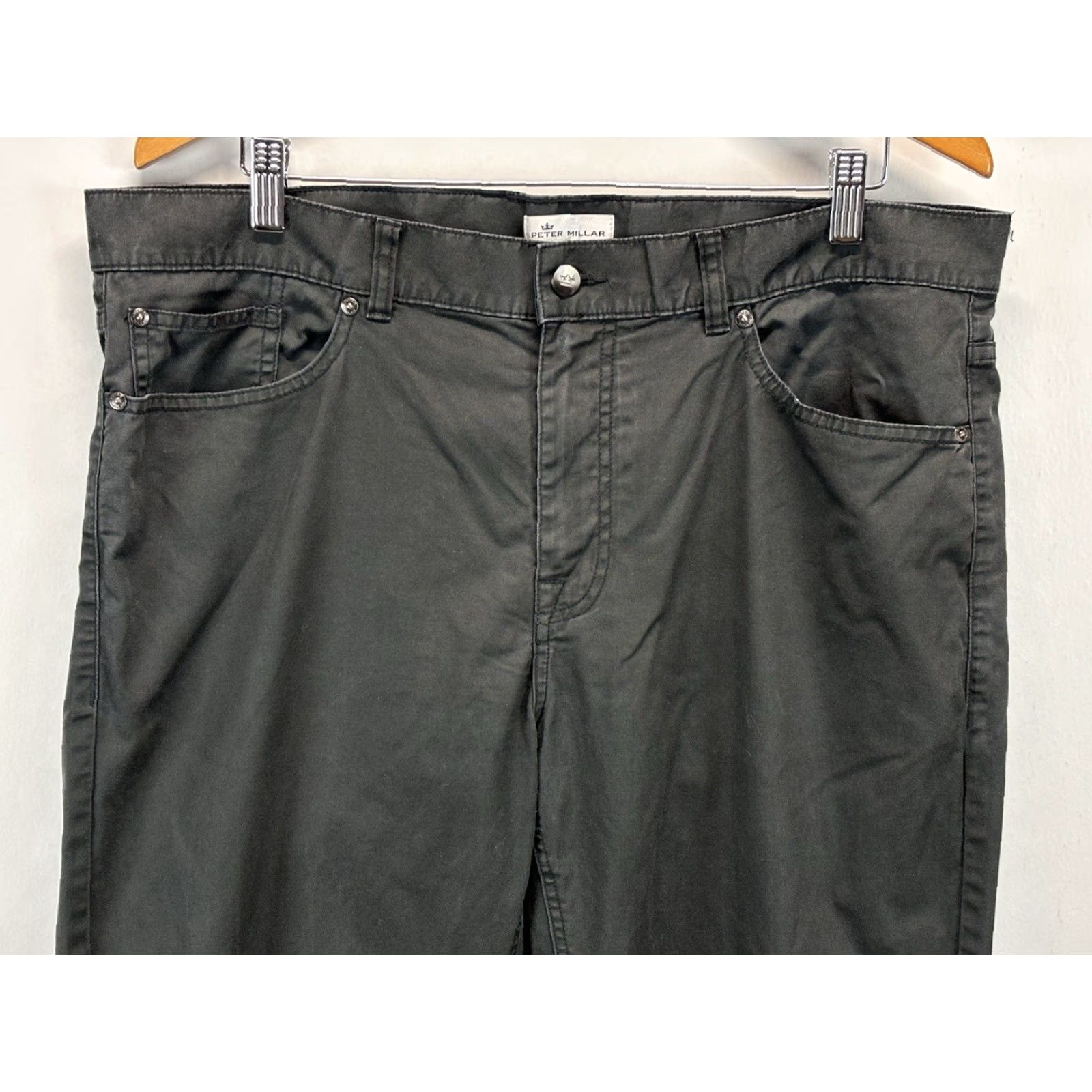 Peter Millar Peter Millar 5 Pocket Pima Cotton Pants Pants Men Gray Golf Casual 38x29.5 Regular Adult Gray Size US 38 / EU 54 - 2 Thumbnail