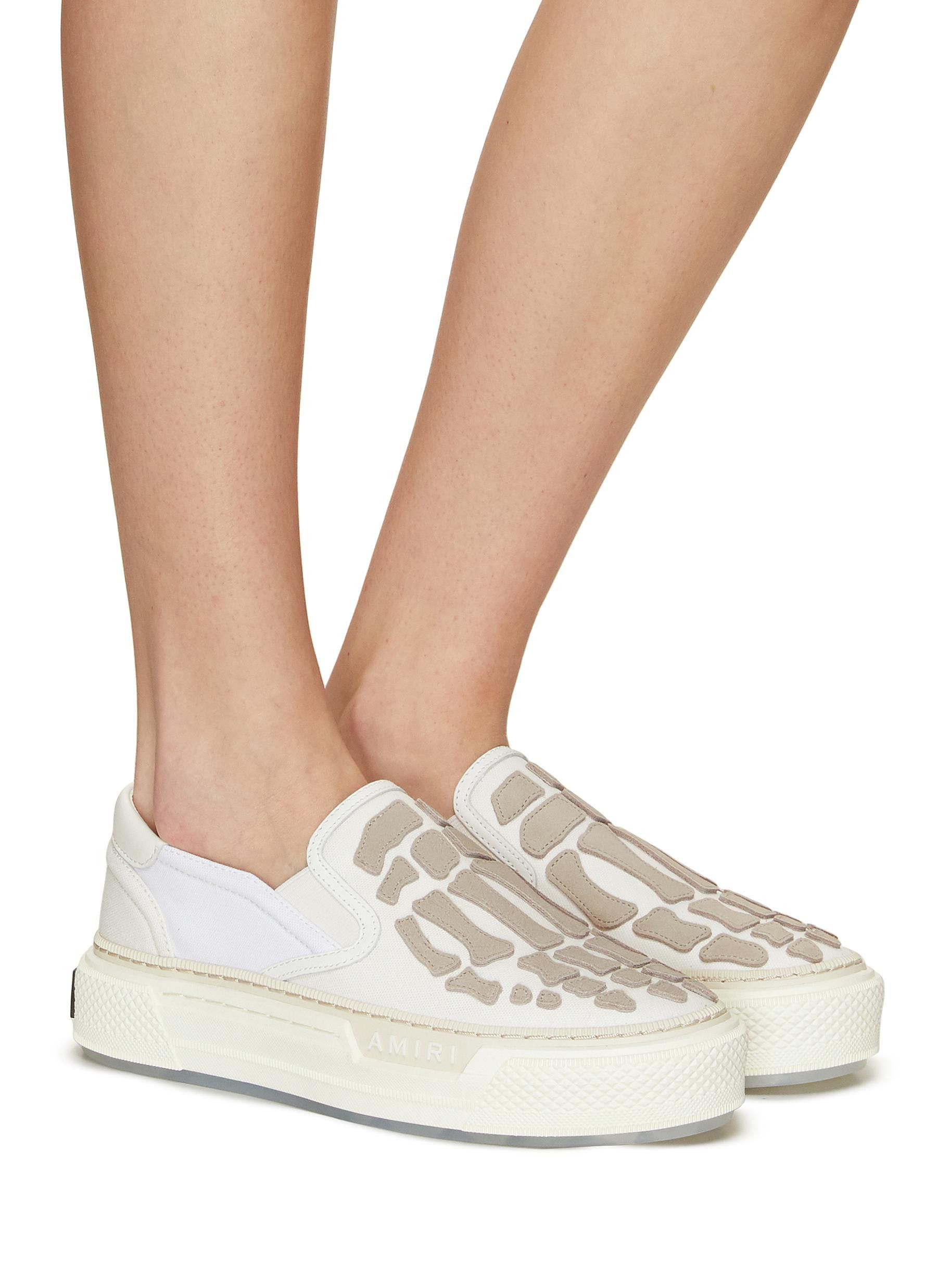 Amiri o1w1db10125 Slip On Sneakers in Beige & Off White Size US 11 / IT 41 - 2 Thumbnail