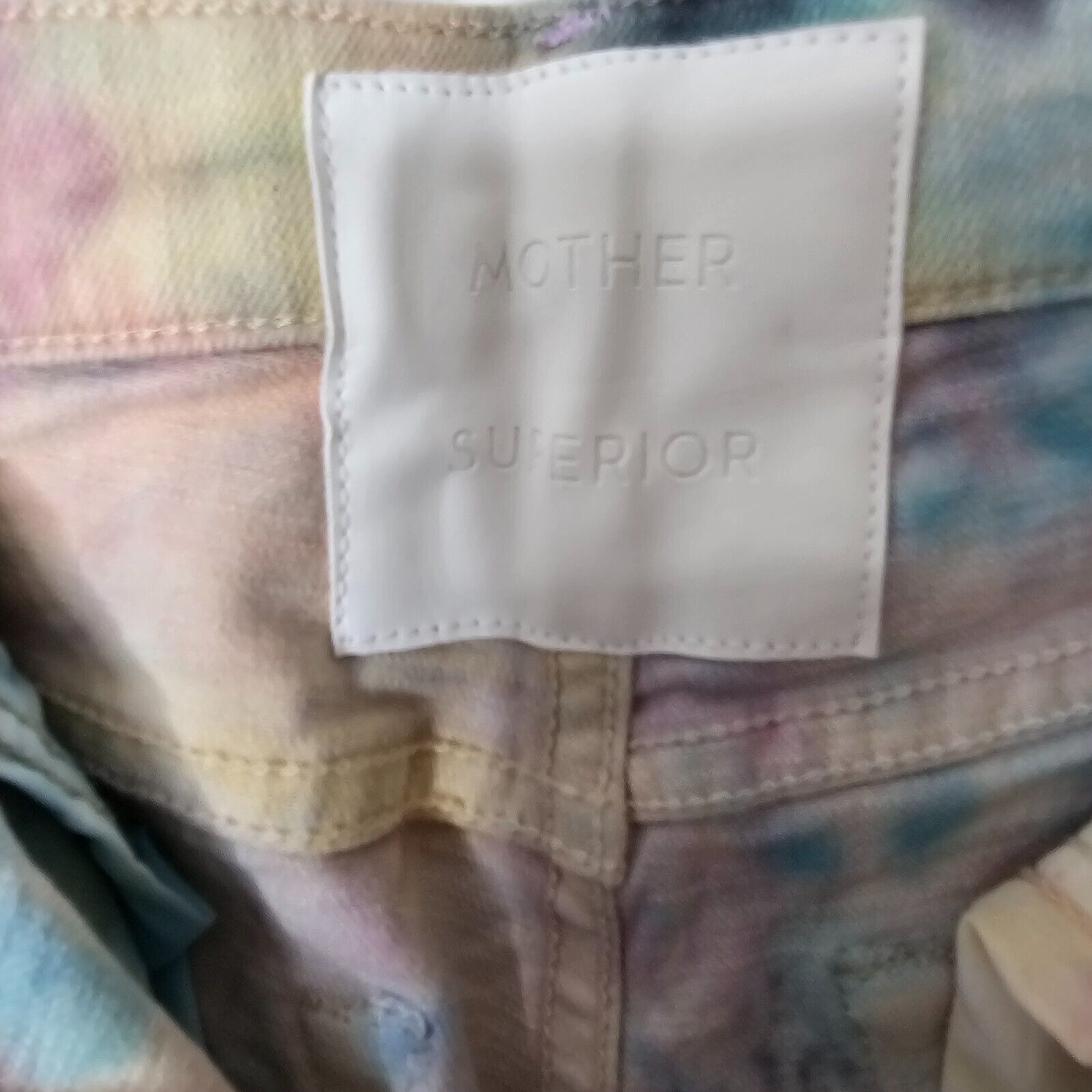 Other MOTHER The Tripper Swirling Secrets Pastel Jeans Button Fly Size 25" / US 0 / IT 36 - 5 Thumbnail