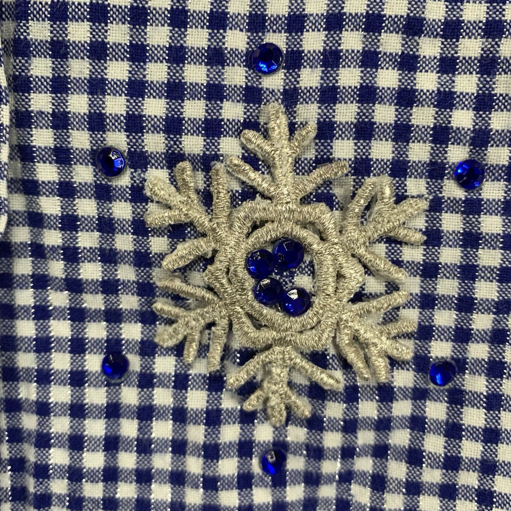 Vintage VINTAGE Bobbie Brooks Women's Plus Size Christmas Shirt 18W Blue Plaid Long Sleeve Sequin Snowmen Snowflakes Holiday Winter Size XXL / US 16-18 / IT 52-54 - 6 Thumbnail