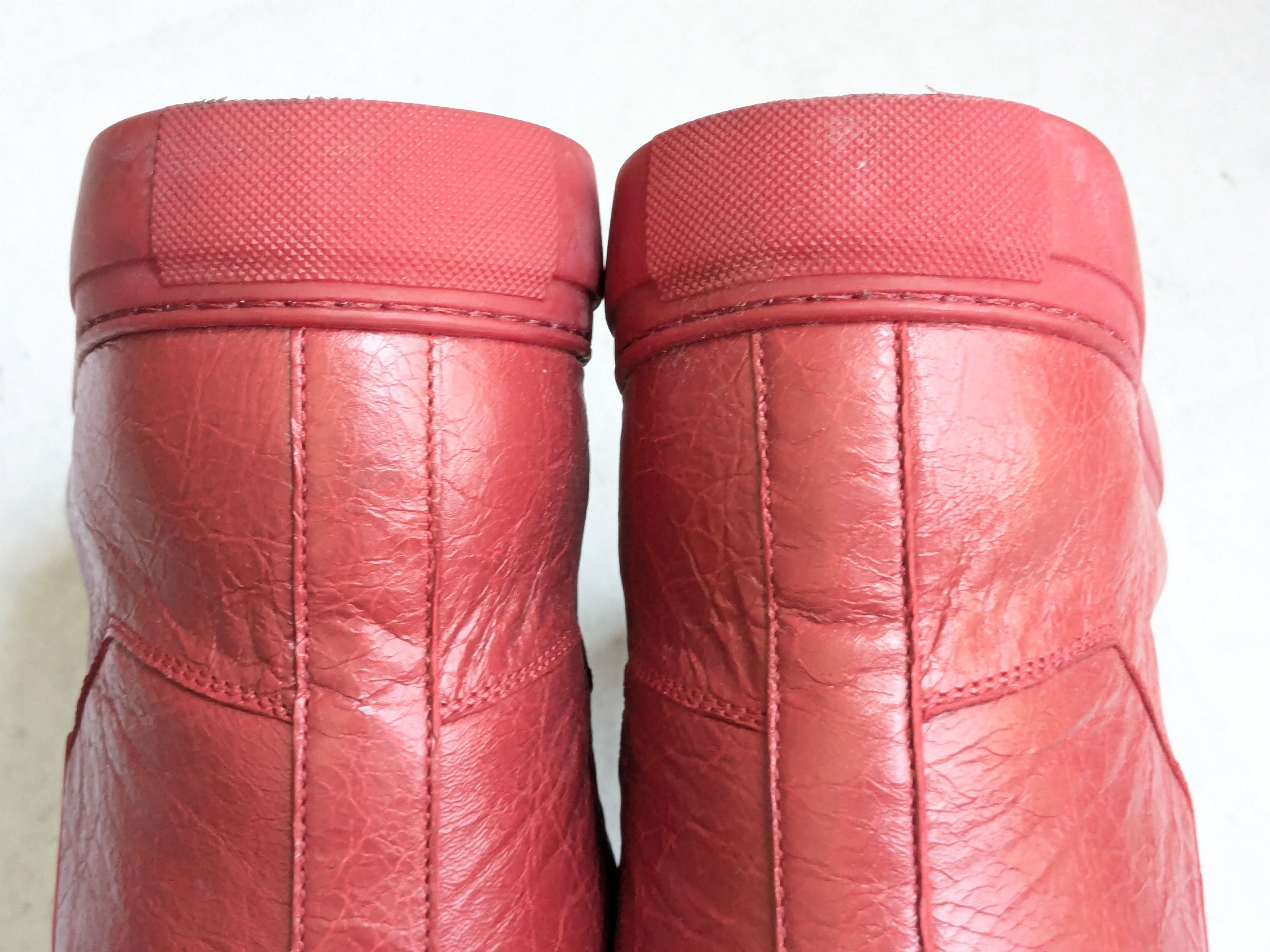 Balenciaga Balenciaga Arena Sneakers Red 14 High Tops Leather Size US 14 / EU 47 - 12 Thumbnail