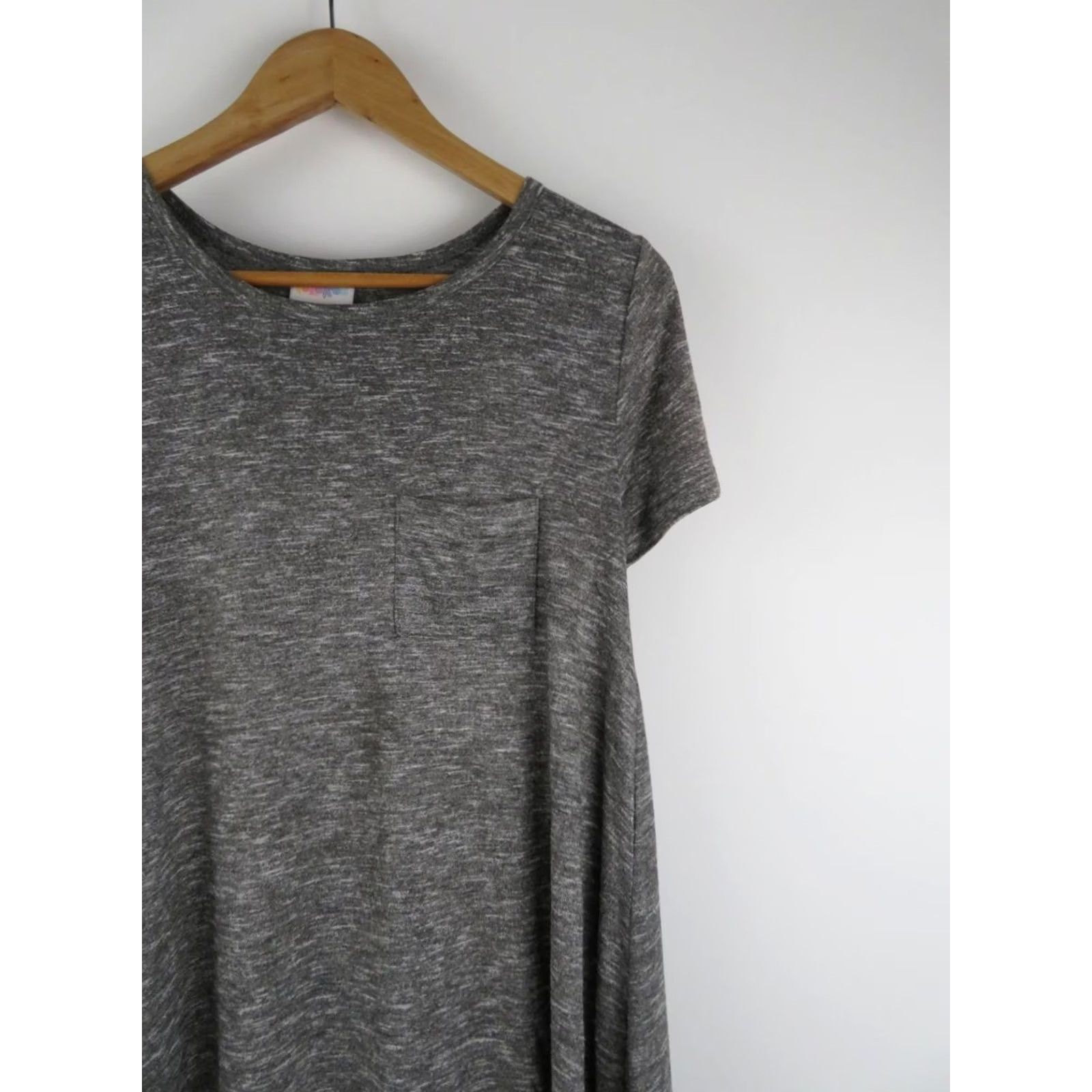 Vintage Lularoe Carly Dress Solid Gray 2XS Swing Tunic Dress Women XS? Size XXS / US 00 / IT 34 - 2 Thumbnail