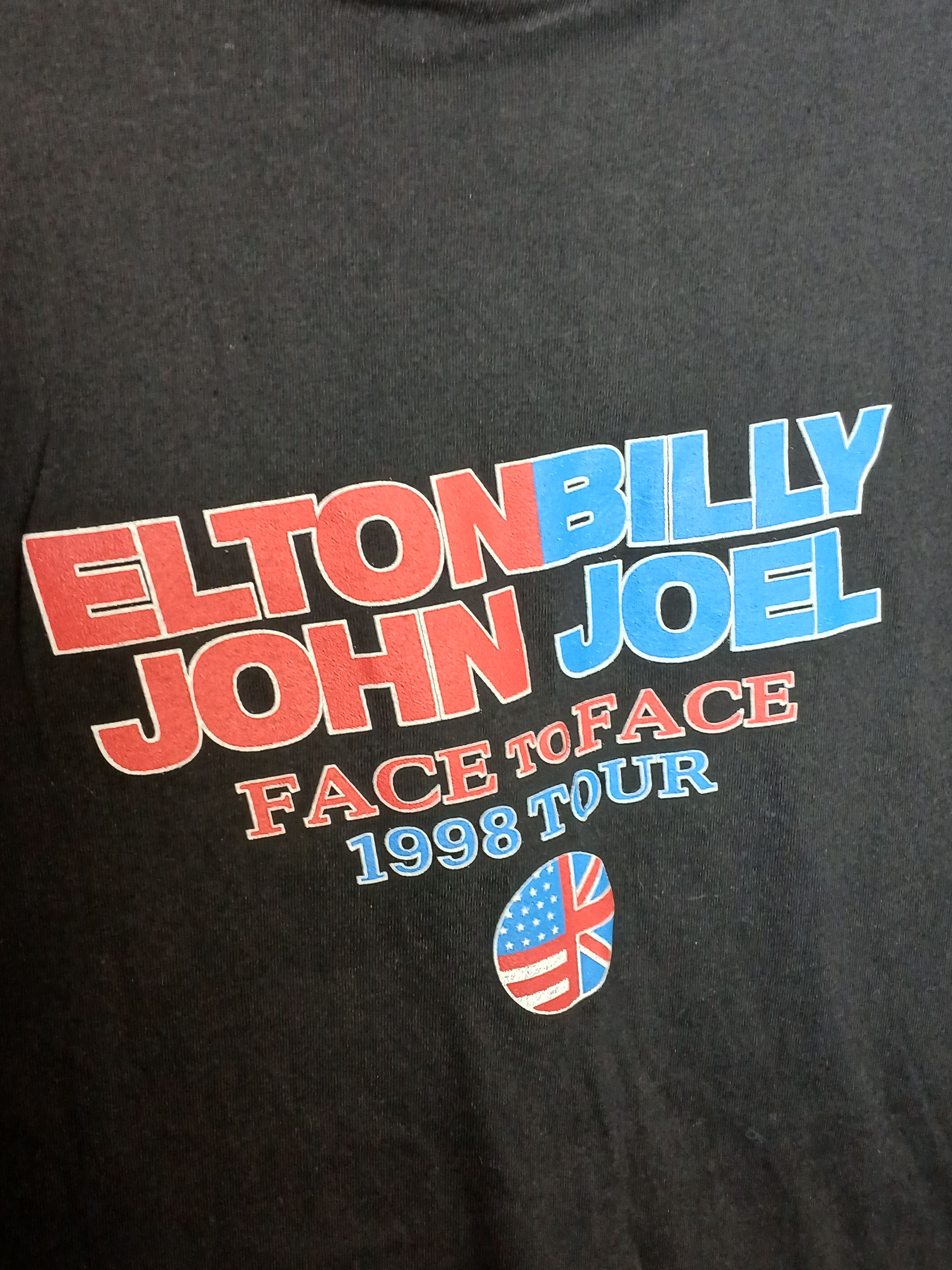 Band Tees × Vintage Vintage 1998 Elton John Billy Joel Face To Face Tour T-Shirt Size US M / EU 48-50 / 2 - 4 Thumbnail