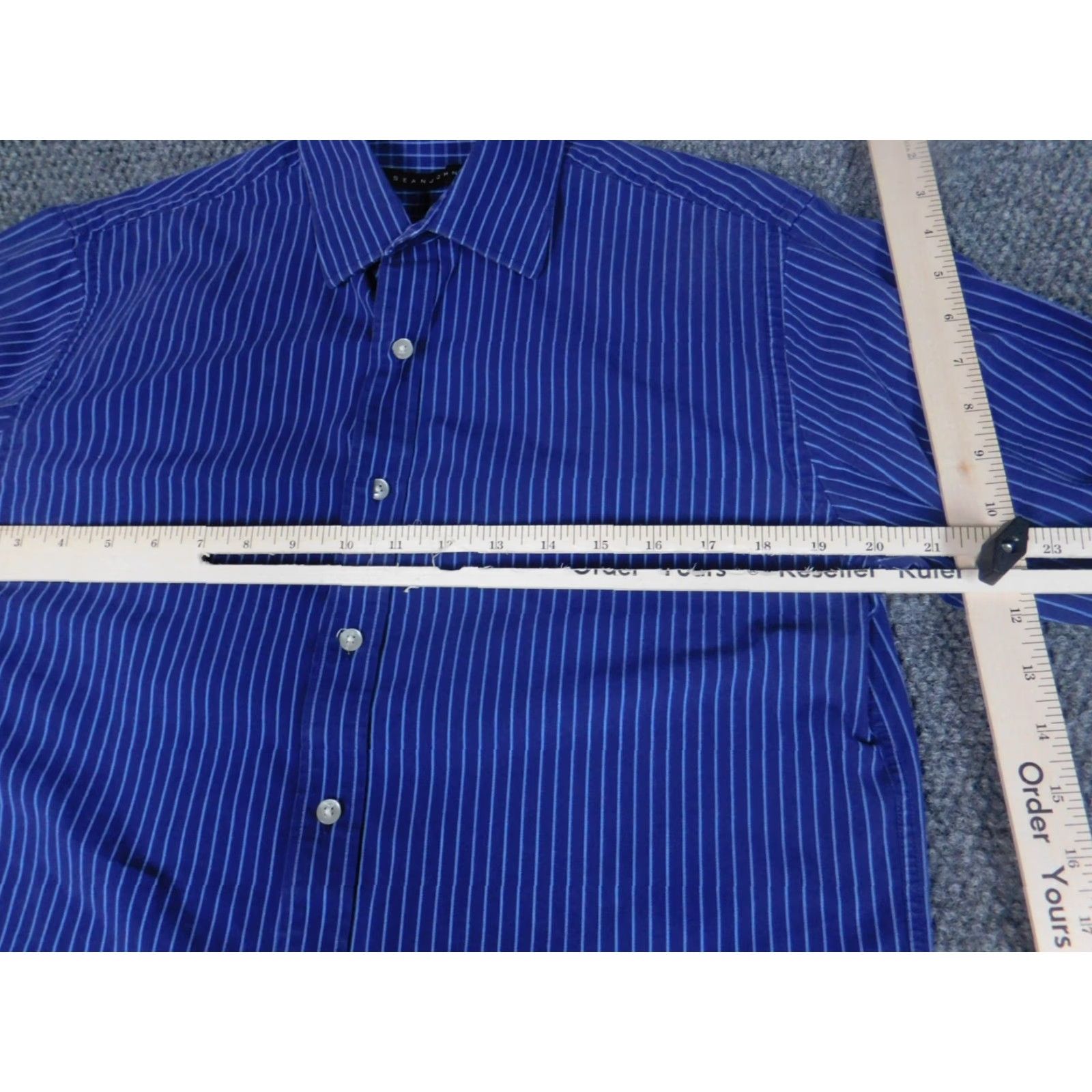 Sean John Sean John Shirt 15.5 Purple Plaid Button-Down Mens Long Sleeve Collared Cotton Button-Up Regular Vintage No Size US L / EU 52-54 / 3 - 4 Thumbnail