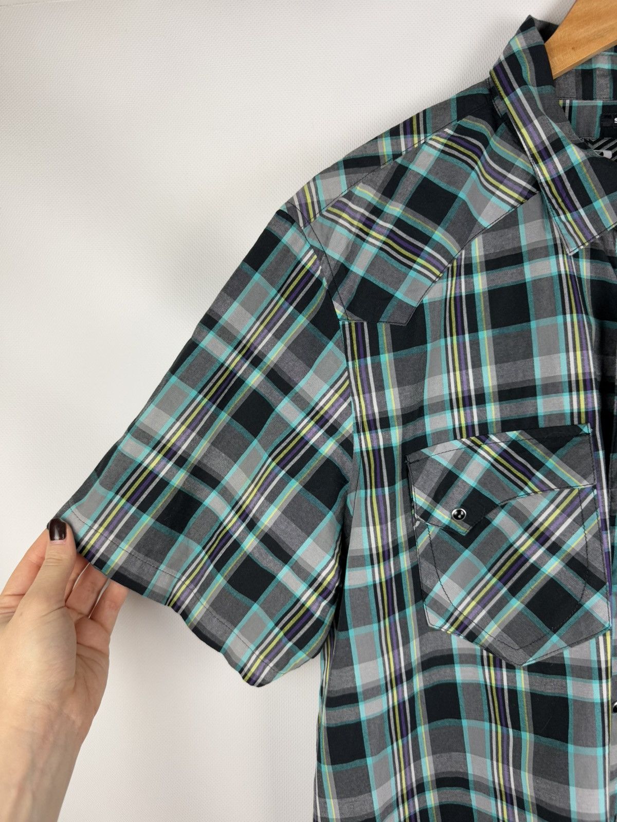 Oakley Oakley Short Sleeve Checked Western Outdoor Button Up Shirt Size US XL / EU 56 / 4 - 12 Thumbnail