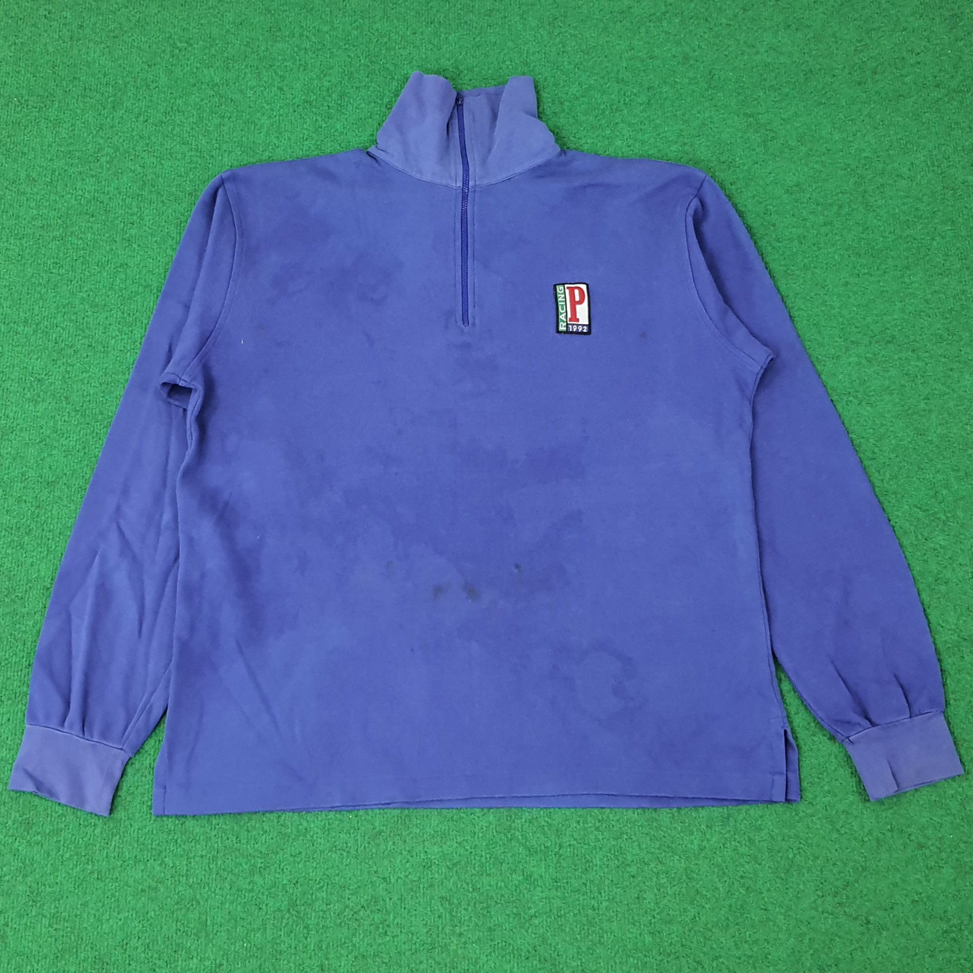 Polo Ralph Lauren Vintage POLO Ralph Lauren Racing Half Zipper C250N21 Size US L / EU 52-54 / 3 - 1 Thumbnail