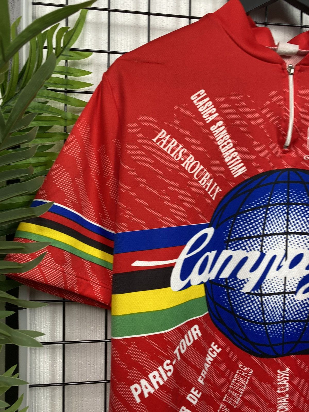 Bicycle × Vintage Campagnolo Giordana Team Cycle Jersey Men XL Red Tournament Size US XL / EU 56 / 4 - 3 Thumbnail