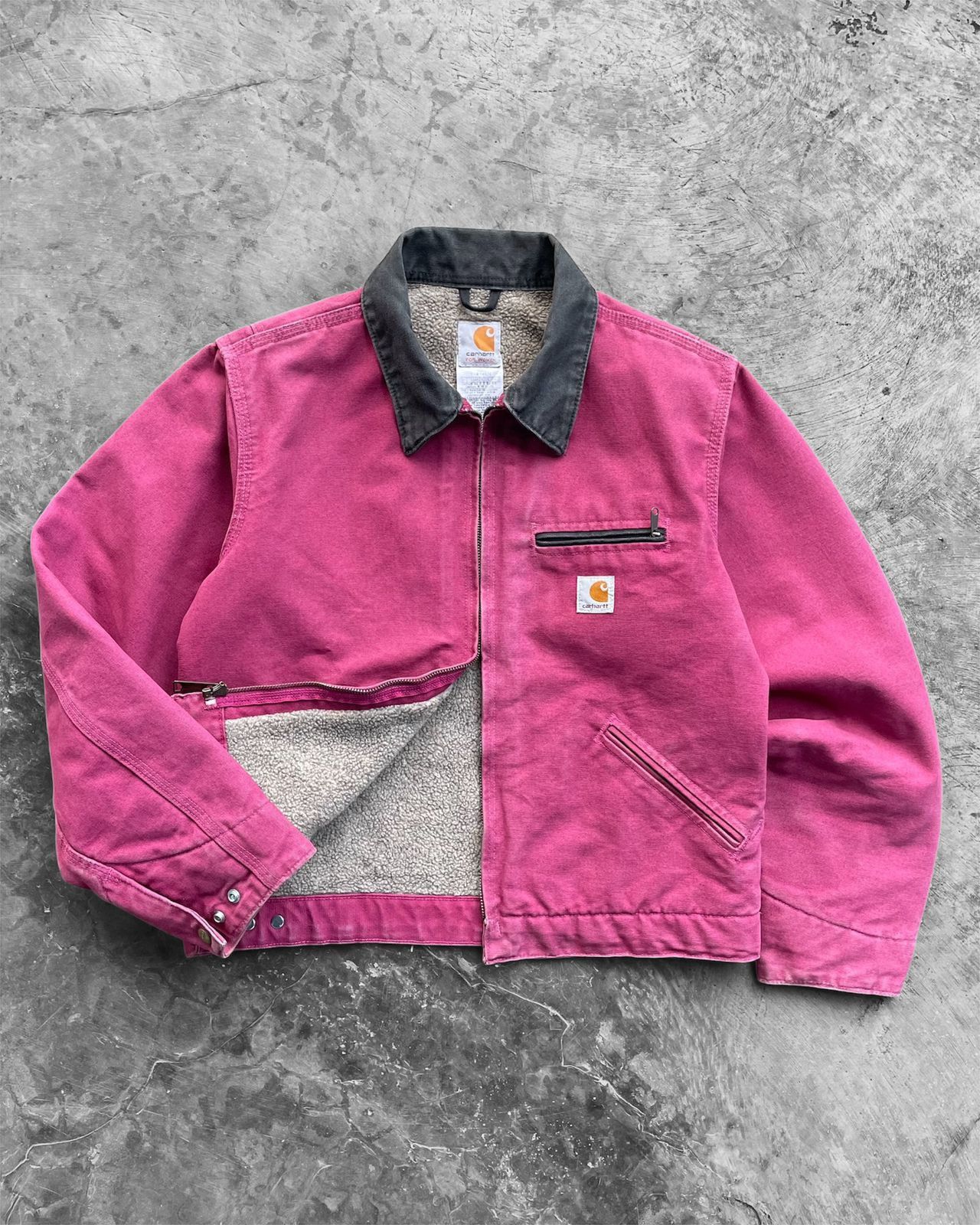 Carhartt VINTAGE RAPSBERYY CARHARTT DETROIT JACKET WJ097-RBY Size US S / EU 44-46 / 1 - 1 Thumbnail