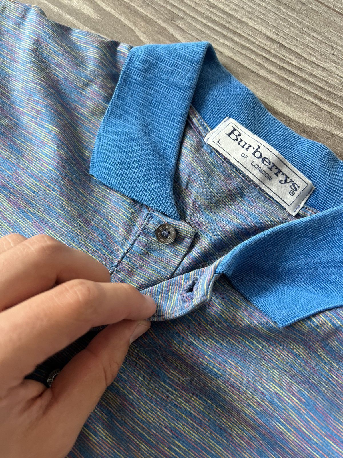 Burberry × Vintage Vintage Burberrys of London Straight Multicolour Polo Size US L / EU 52-54 / 3 - 19 Thumbnail