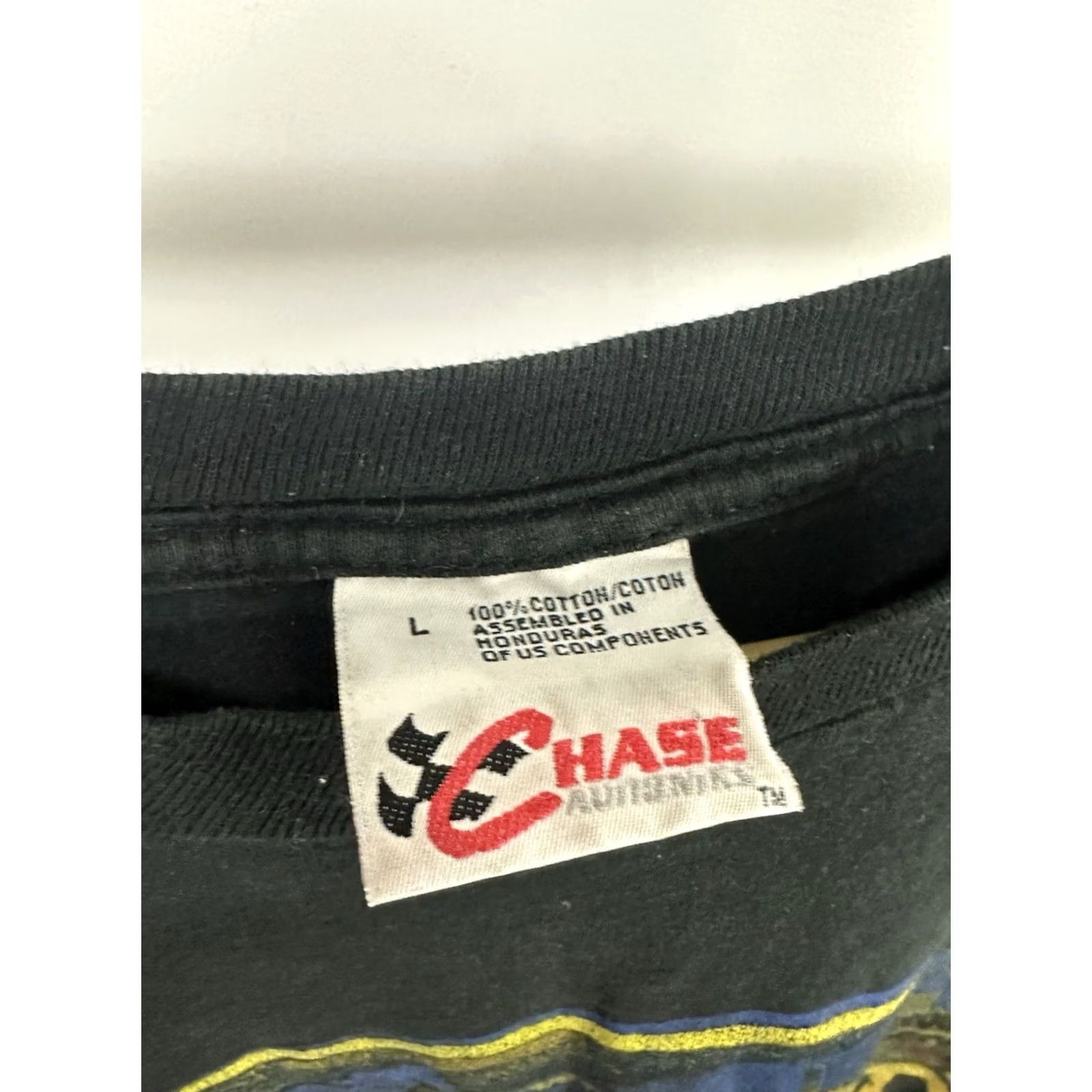 Chase Authentics VINTAGE Chase Authentics Wrangler Dale Earnhardt Nascar Goodwrench Faded Worn Black T-Shirt L Mens NASCAR Shirt Size US L / EU 52-54 / 3 - 3 Thumbnail