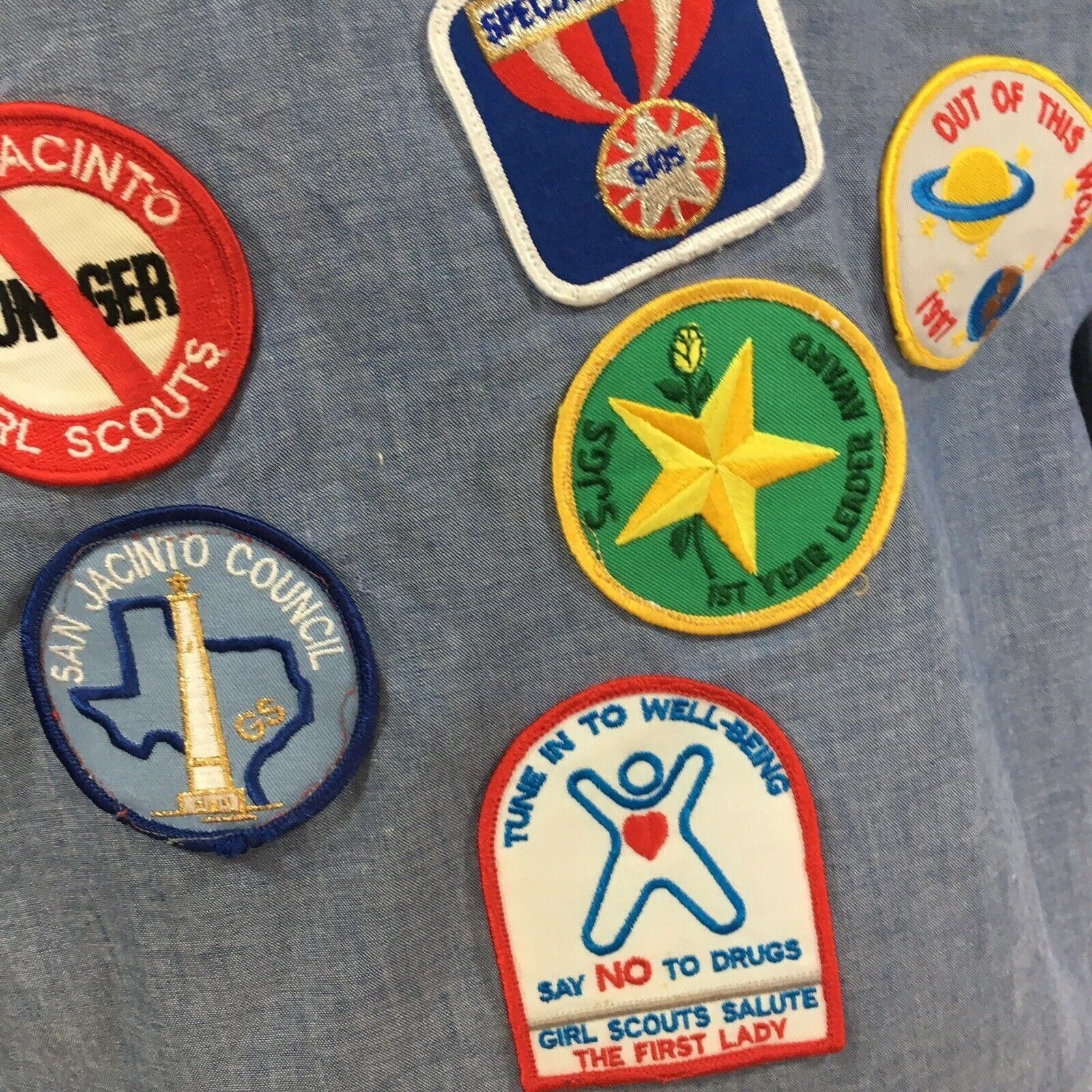 Dickies Vtg Dickies Girl Scouts 17 Patches 1980's CHAMBRAY Shirt Size US M / EU 48-50 / 2 - 4 Thumbnail