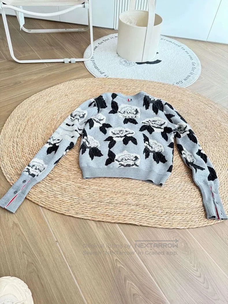 Thom Browne Thom Browne Floral Wool Cardigan. Size US S / EU 44-46 / 1 - 3 Thumbnail